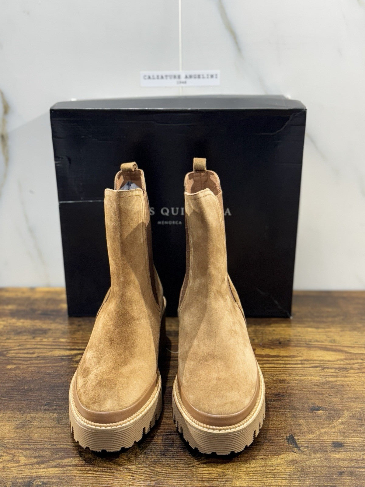 Pons Quintana Stivaletto Donna Carm B Suede Cuoio    Zeppa  Luxury Boot 40