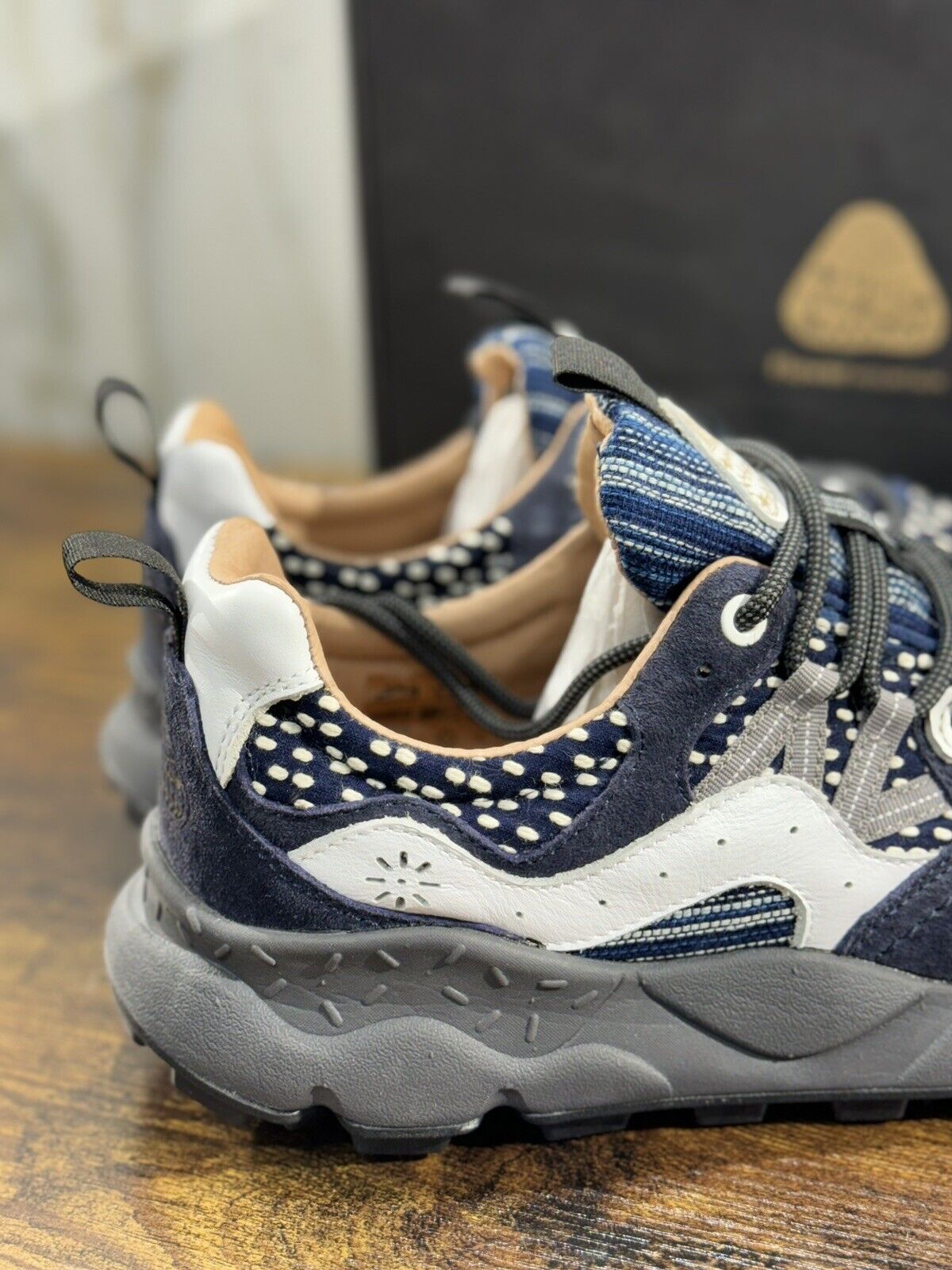 Flower Mountain Yamano 3 Navy Blu Suede Causal Snekaer Uomo 43