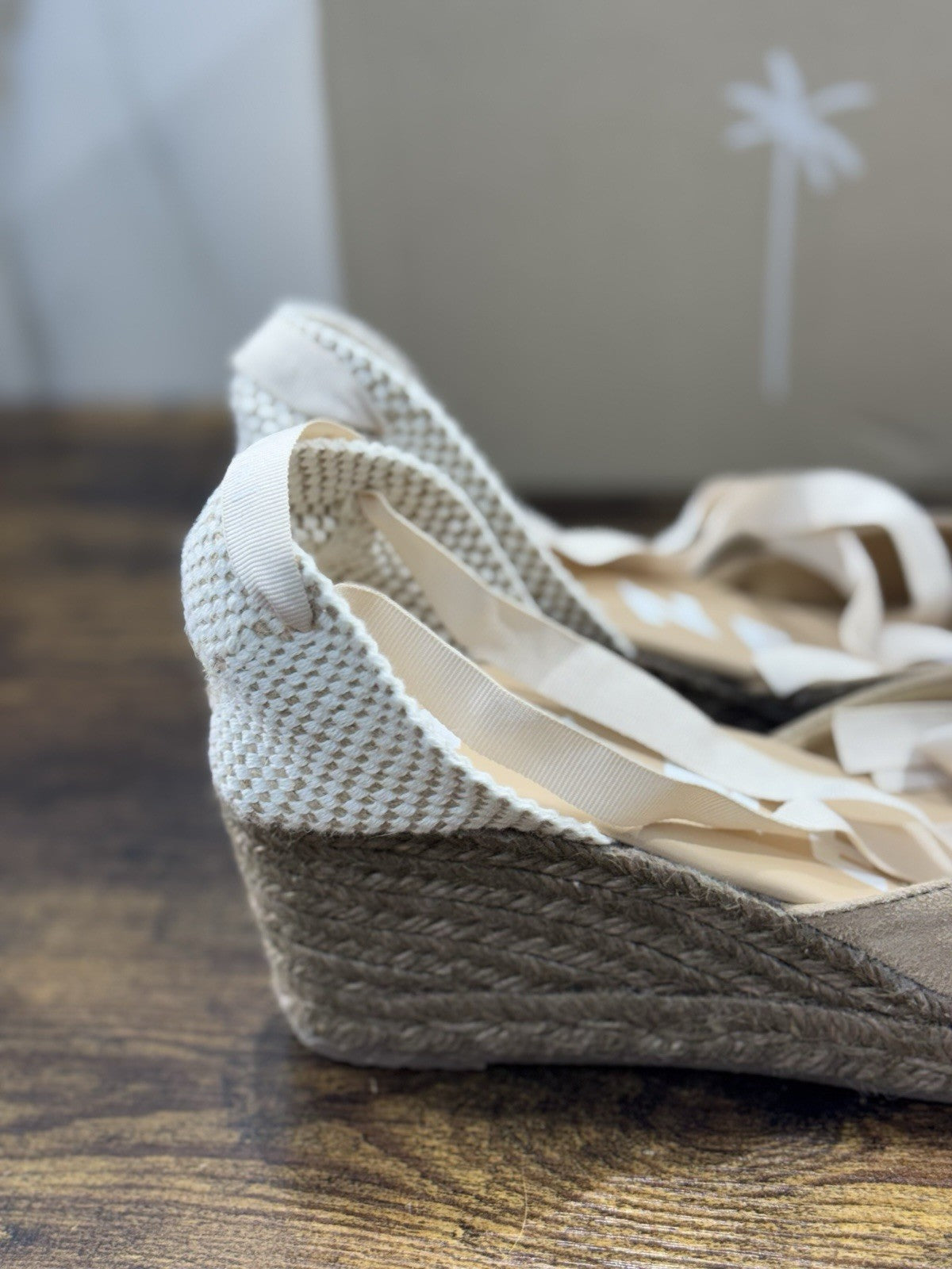 Manebi Espadrilles Suede Beige Zeppa Casual Manebi Shoes Donna 40