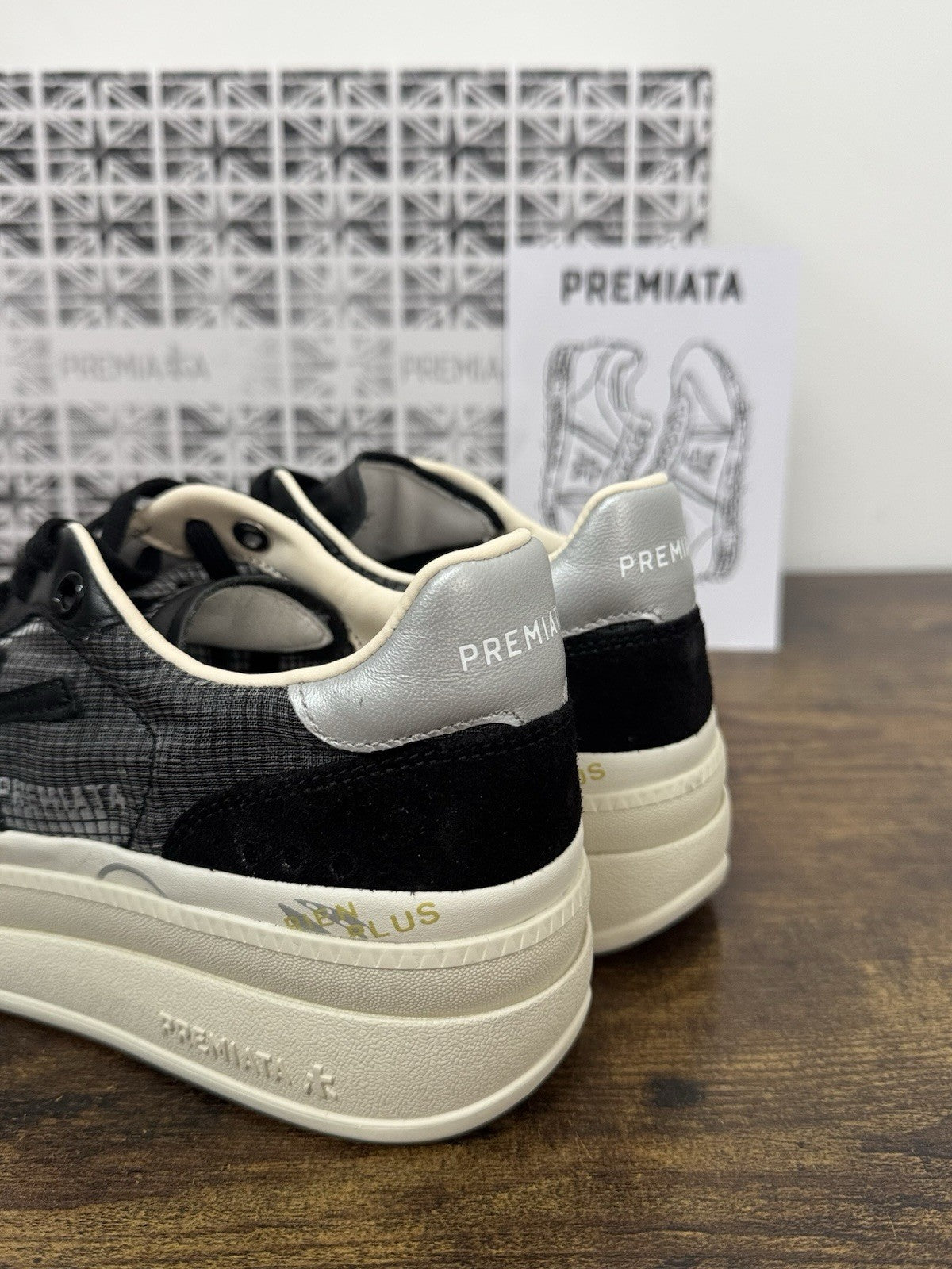 Premiata Micol  Sneaker Pelle Nera Rete   Casual Premiata Donna 38