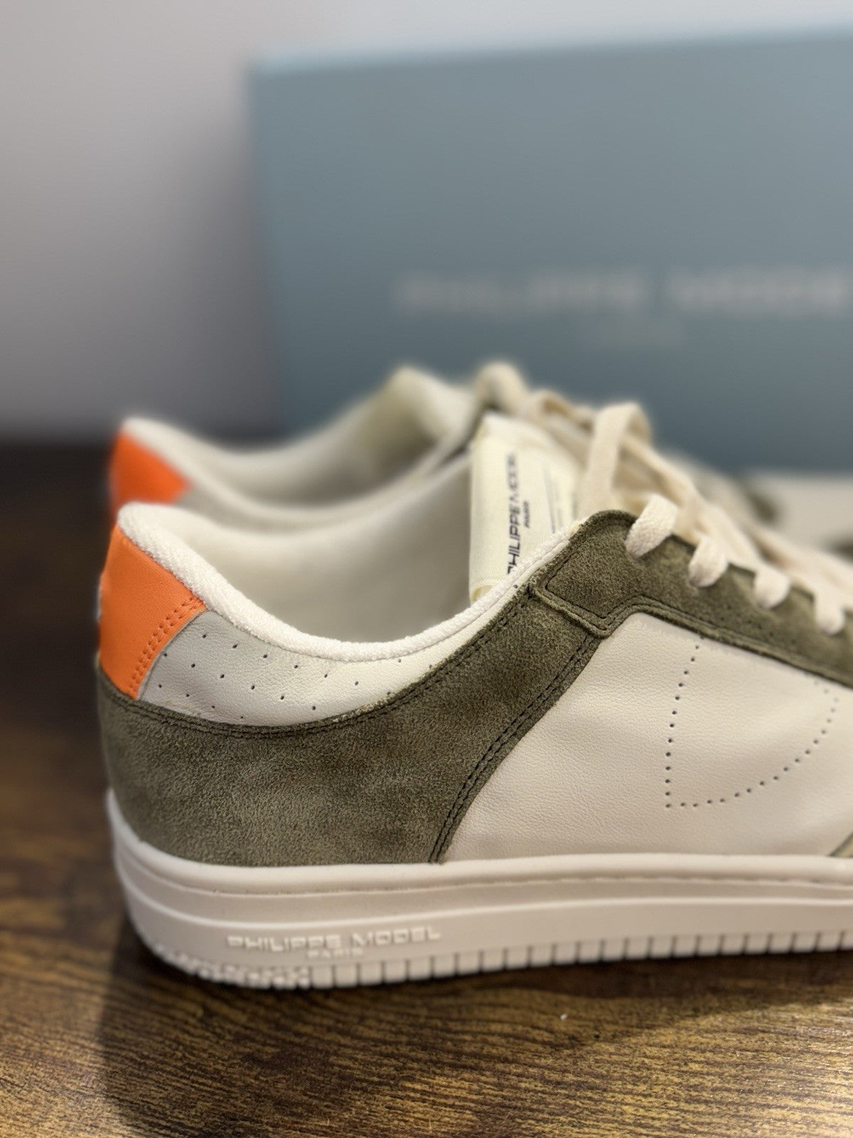 Philippe Model La Grande Sneaker Pelle Bianca Verde   Casual Uomo 41