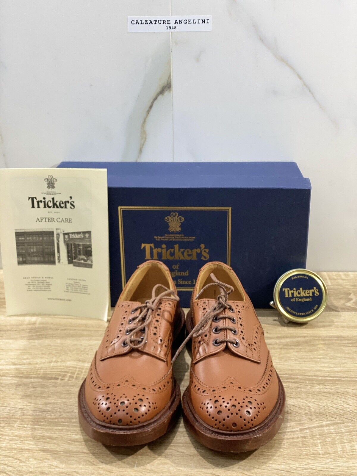 Tricker’s Bourton Country shoe uomo pelle c shade gorse fondo cuoio luxury 9,1/2