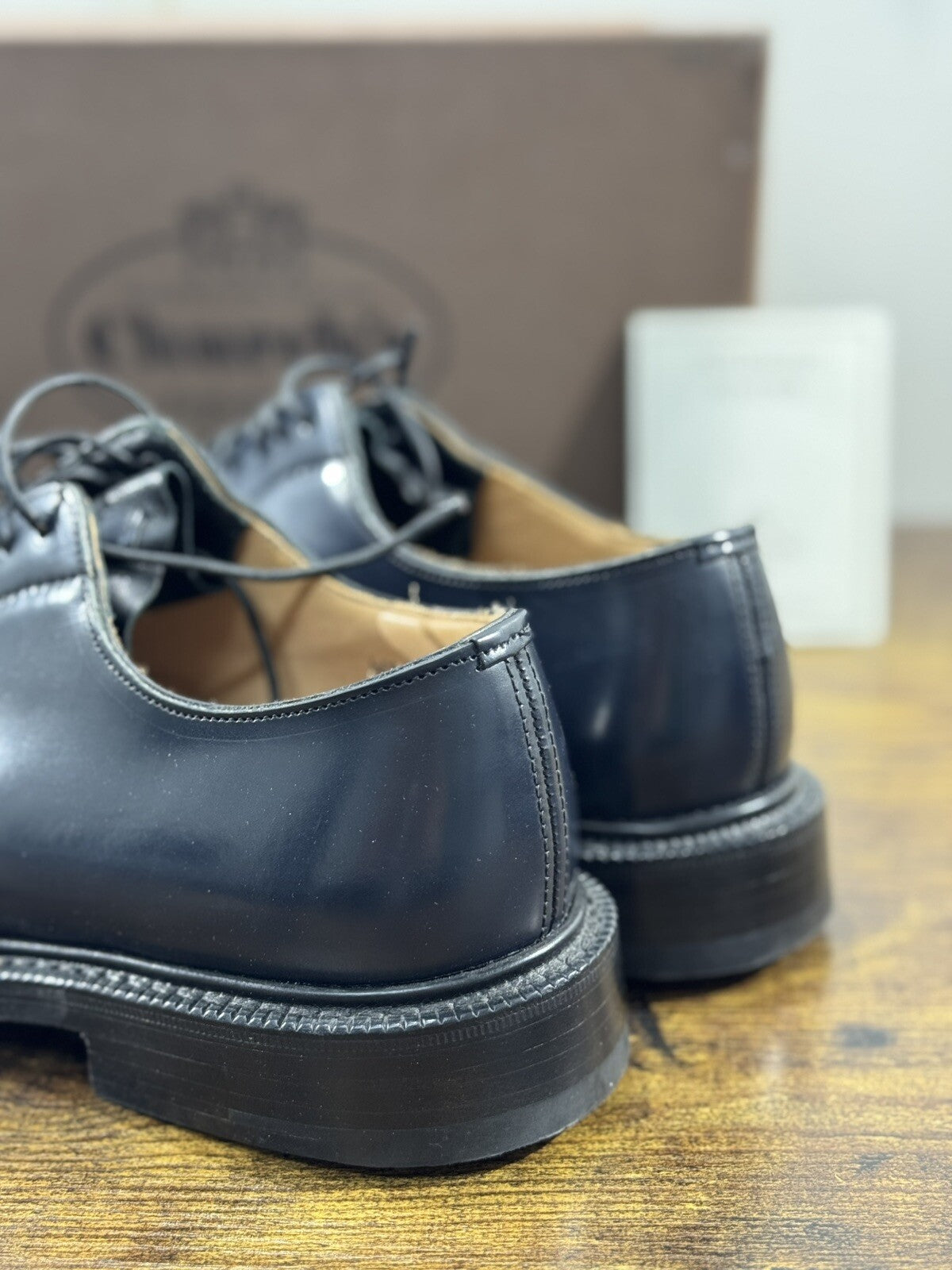 Church’s Shannon  Polished Binder Derby Blu Navy  Men Shoes 42.5