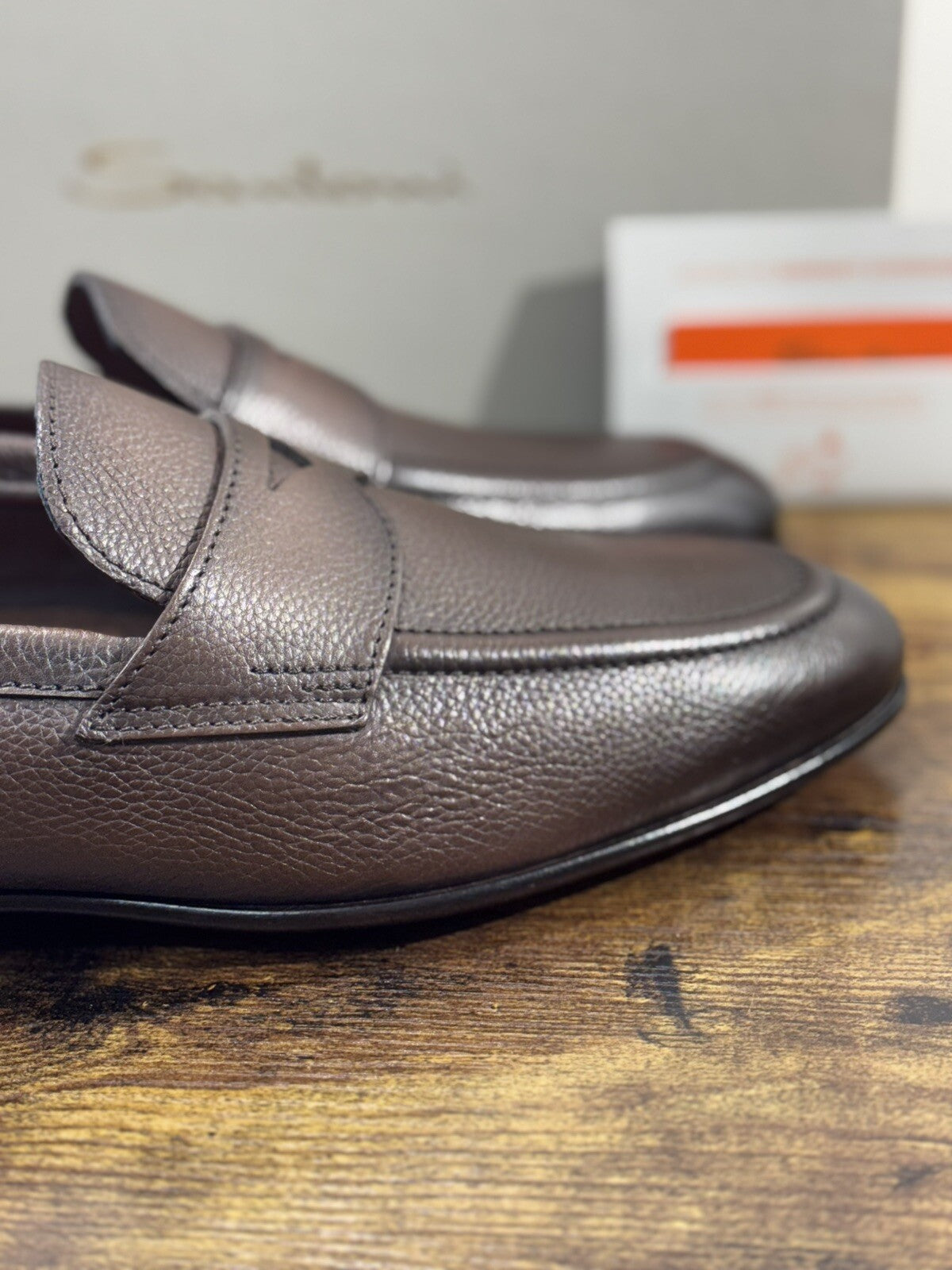 Santoni Scarpa Uomo Mocassino   Pelle   Luxury Men Santoni Fondo Cuoio 9