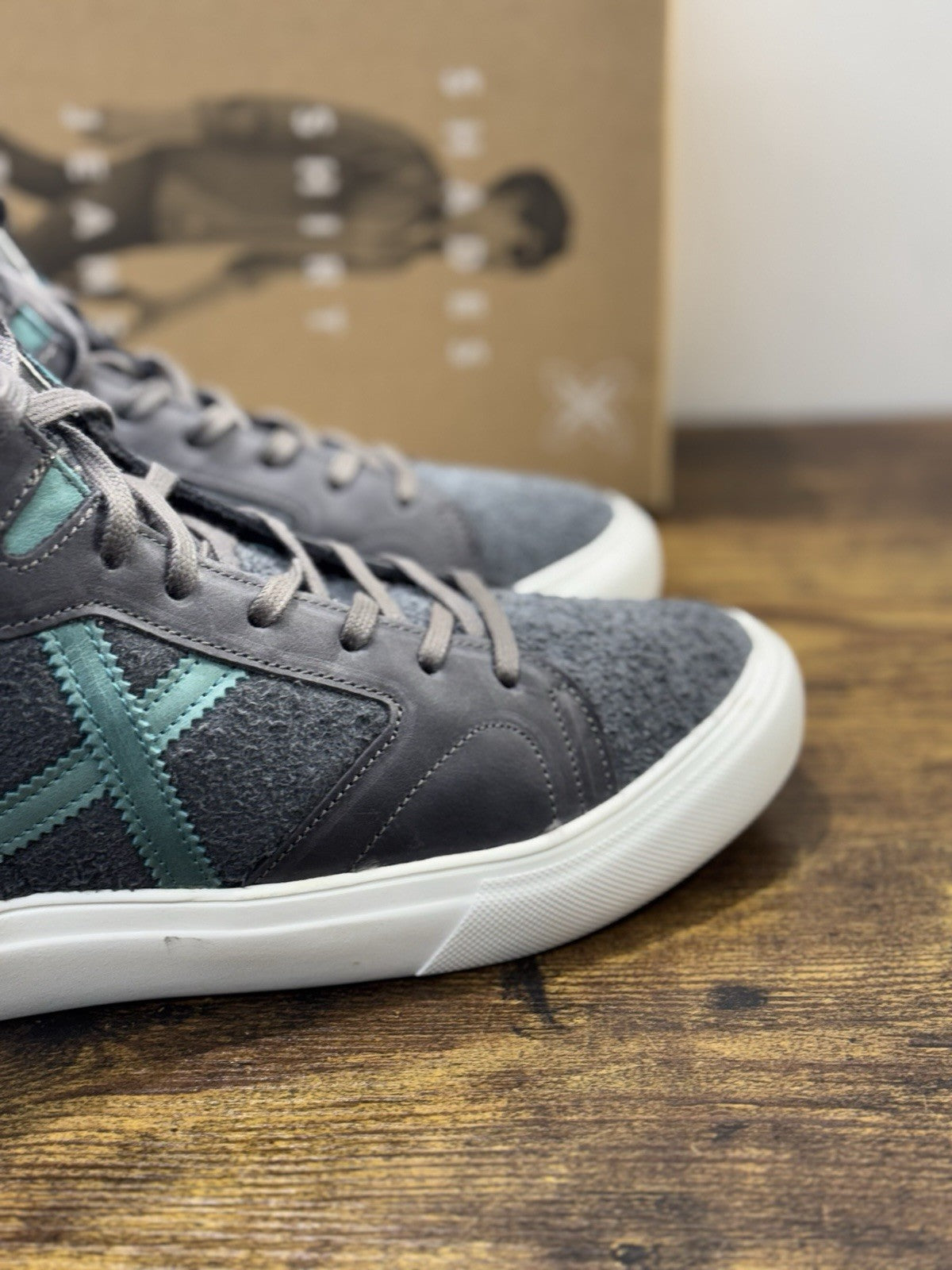 Munich Sneaker Suede Grey High Top Sneaker Extra Light Casual Uomo 43