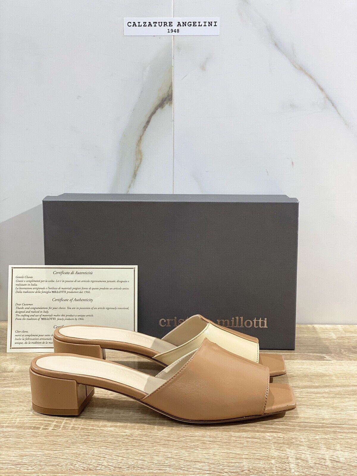 Cristina Millotti Sandalo Donna Pelle Soft Beige Luxury Handmade In Italy 37.5