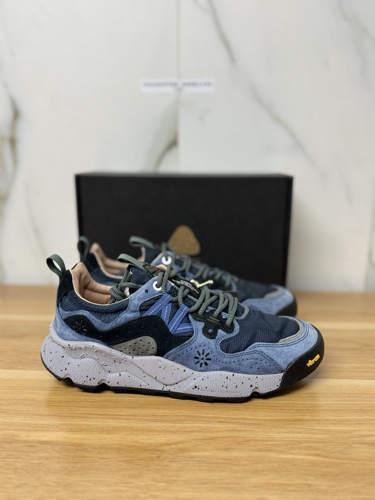 Flower Mountain Yamano 3 Dark Indigo  Grey  Casual Vibram Performance Uomo 42