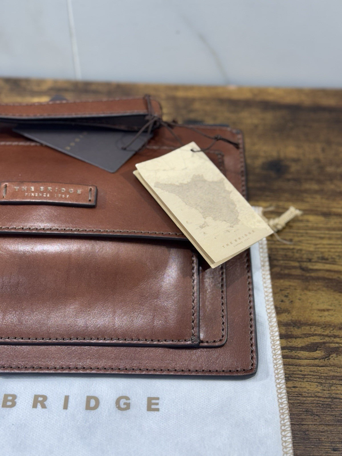 The Bridge Pochette Pelle Cuoio  Da Polso Top Quality The Bridge Uomo