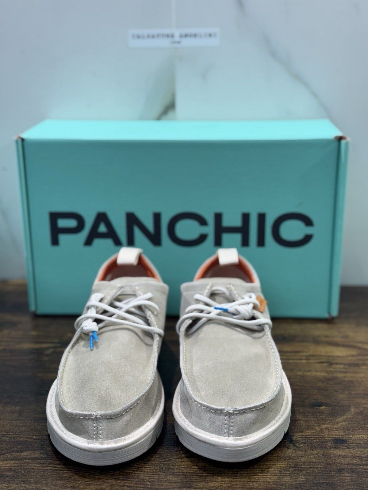 Panchic Lace Up Scarpa Suede  Grey  Casual Uomo 44