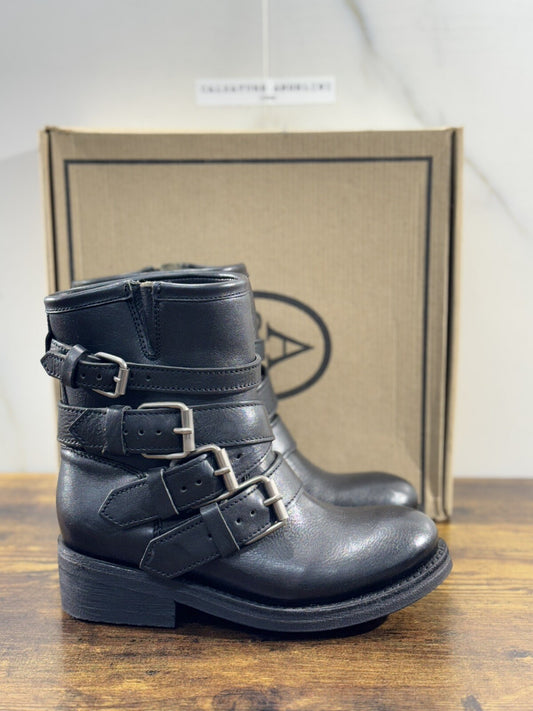 Ash Biker Donna Pelle Nero Made In Mexico Top Quality Ash Icon Boot 36