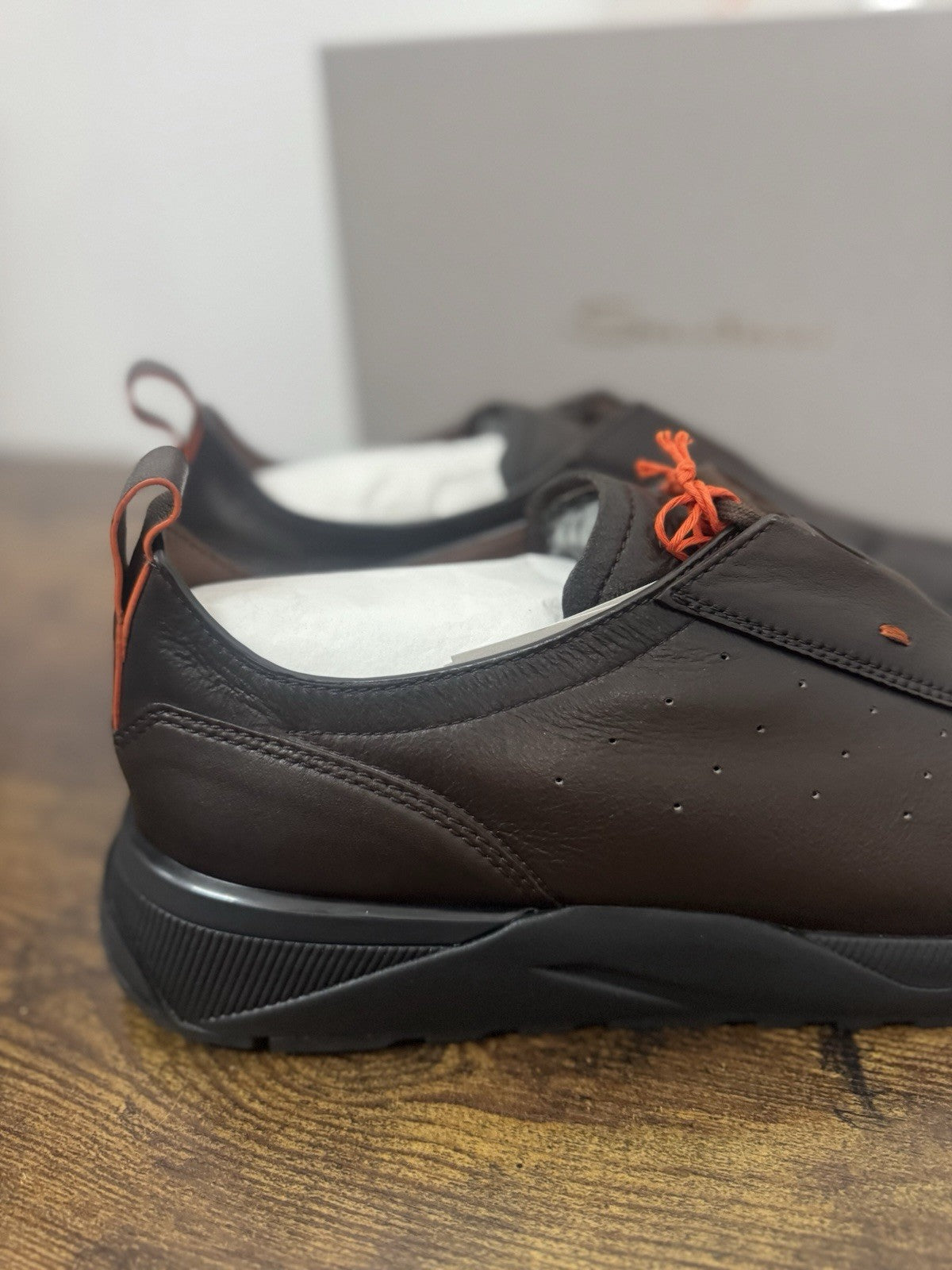 Santoni Innova Sneaker Pelle Marrone  Fur Casual Luxury Santoni Scarpa Uomo 45