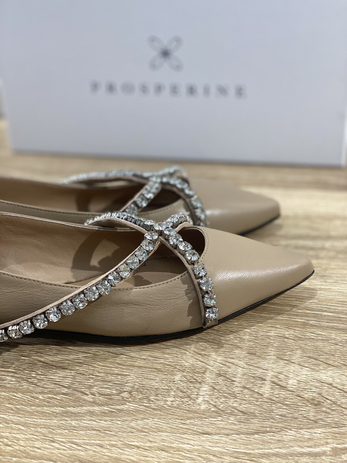 prosperine ballerina donna 8129  in pelle Beige   lavorazione sacchetto 36