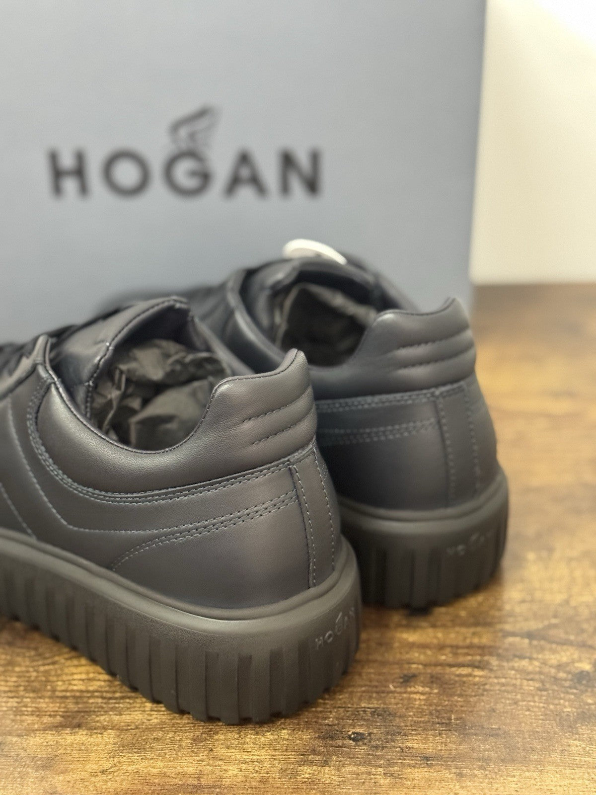 Hogan H-stripes  H Spezzata Pelle Blu  Memory Foam  Hogan Uomo 43