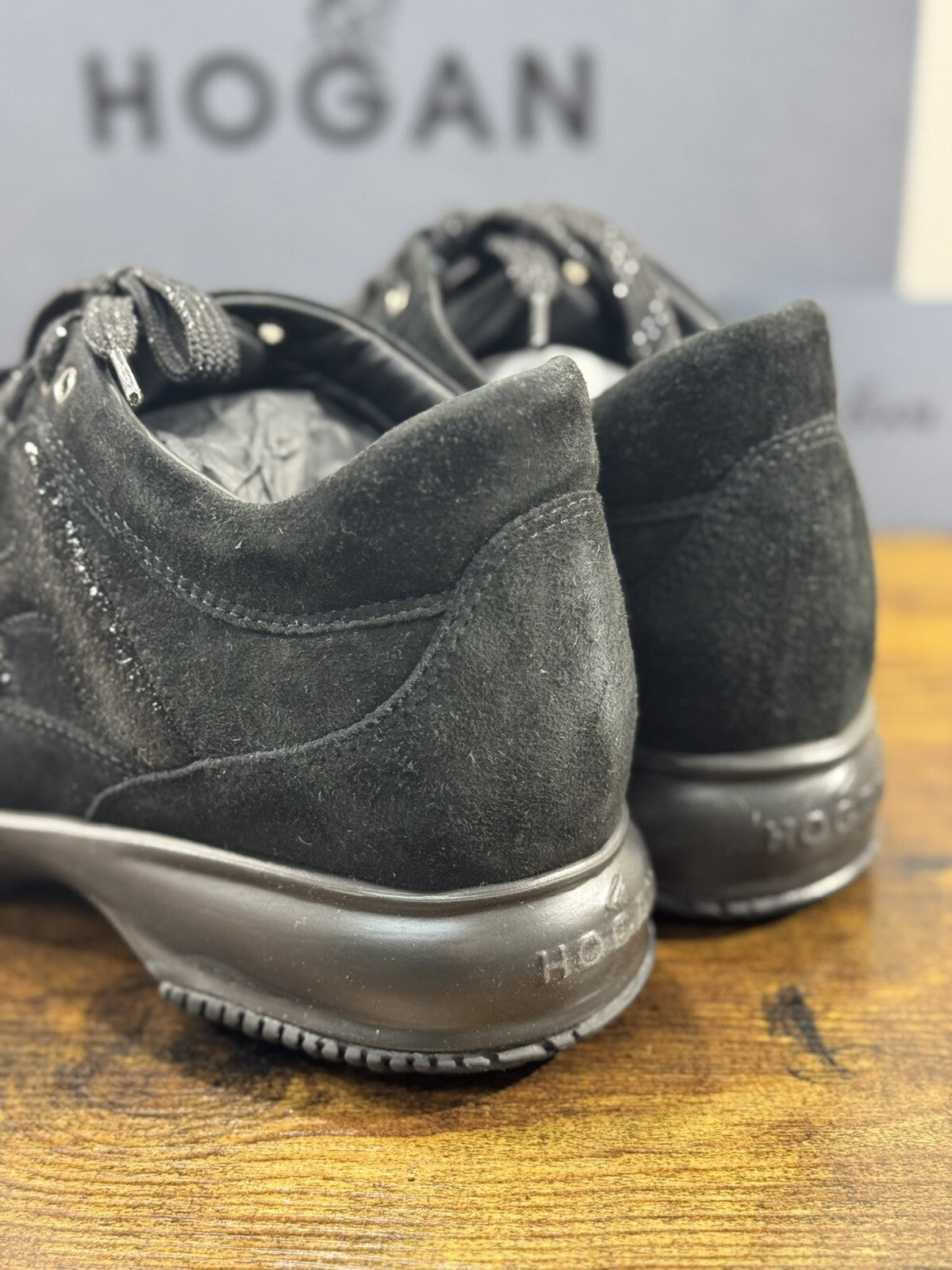 Hogan Interactive Donna Sneaker  Suede Nero   Luxury Hogan Woman 37