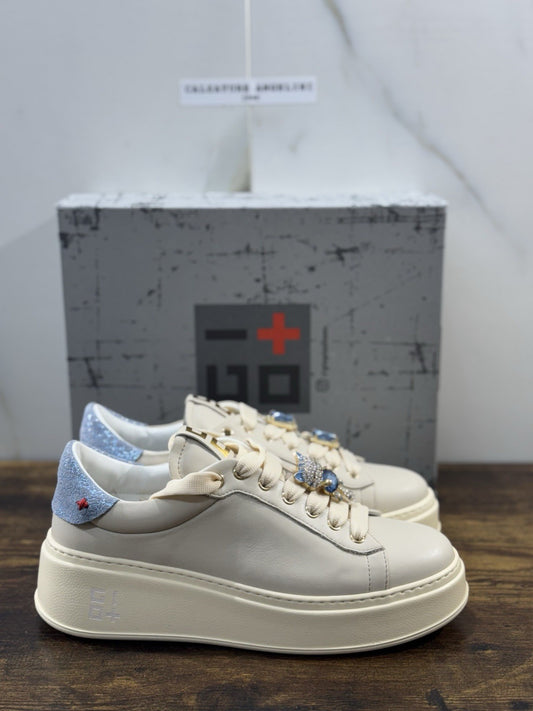 Gio+ Sneaker Pelle Crema Gatto  Causal Donna 39