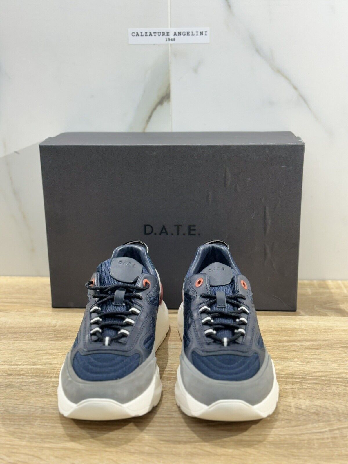 D.A.T.E Fuga Method  Gray Blu   Uomo  sneaker Pelle    Casual Shoes 42