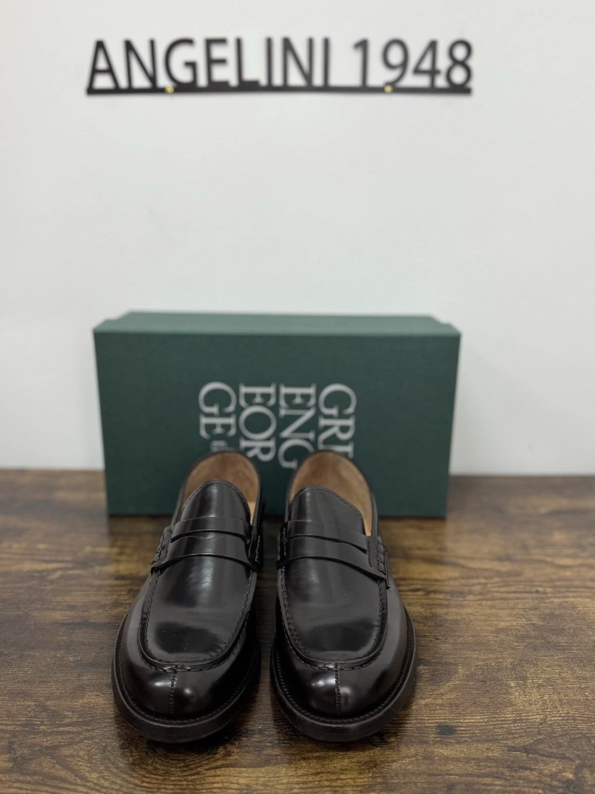 Green George Mocassino College Pelle Brown Fondo CuoioHandmade In Italy Uomo 39