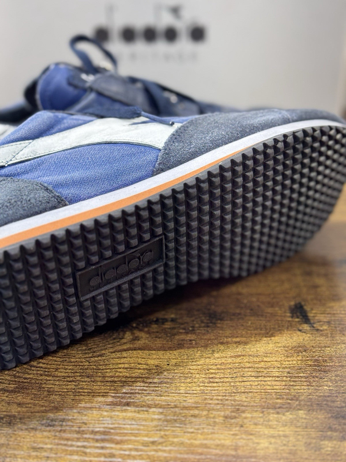 diadora heritage Sneaker Equipe Dirty Stone Wash Blu      Made In Italy  Uomo 40