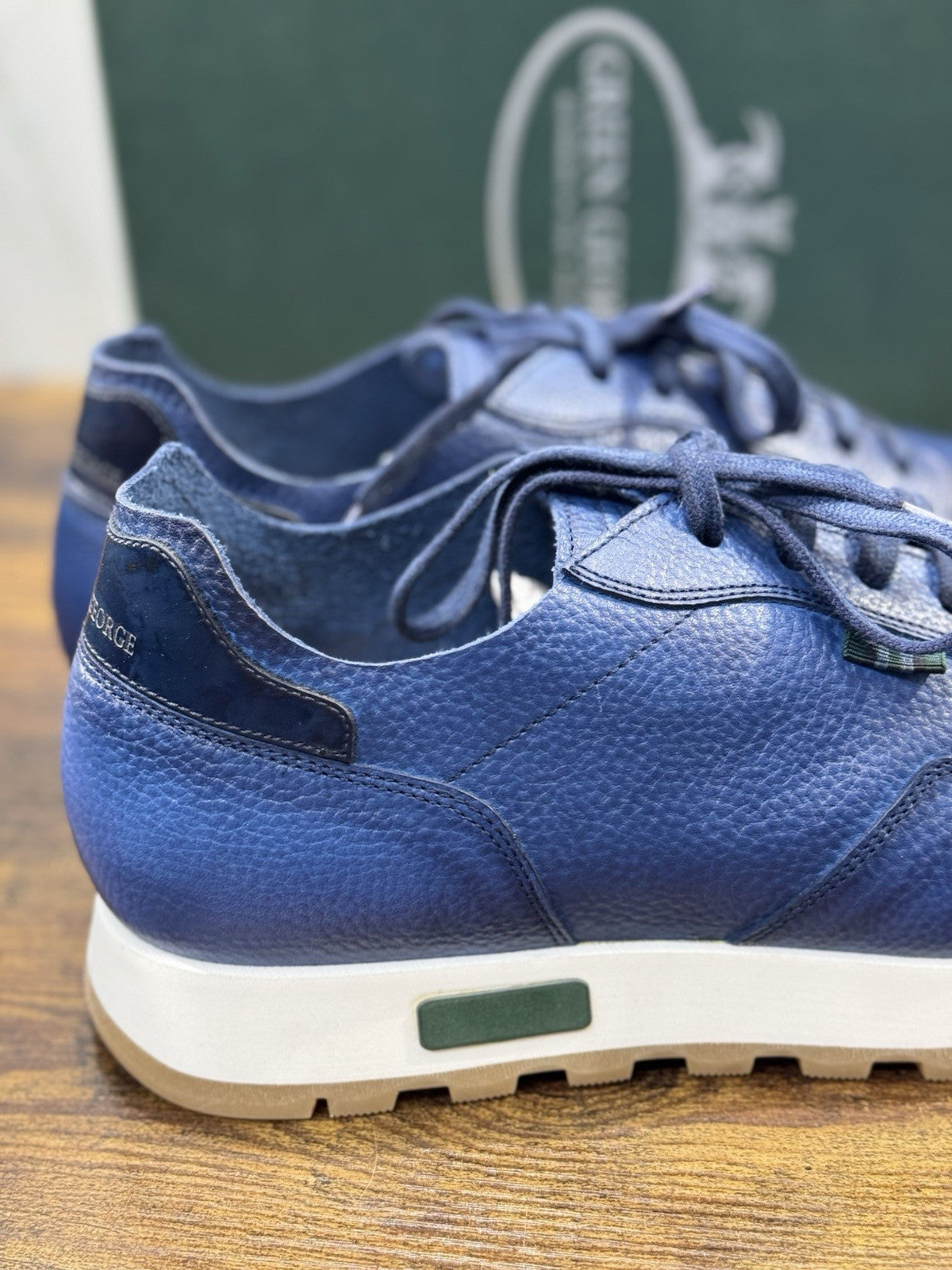 Green George Sneaker Pelle Blu Uomo Ultra Flexible 44