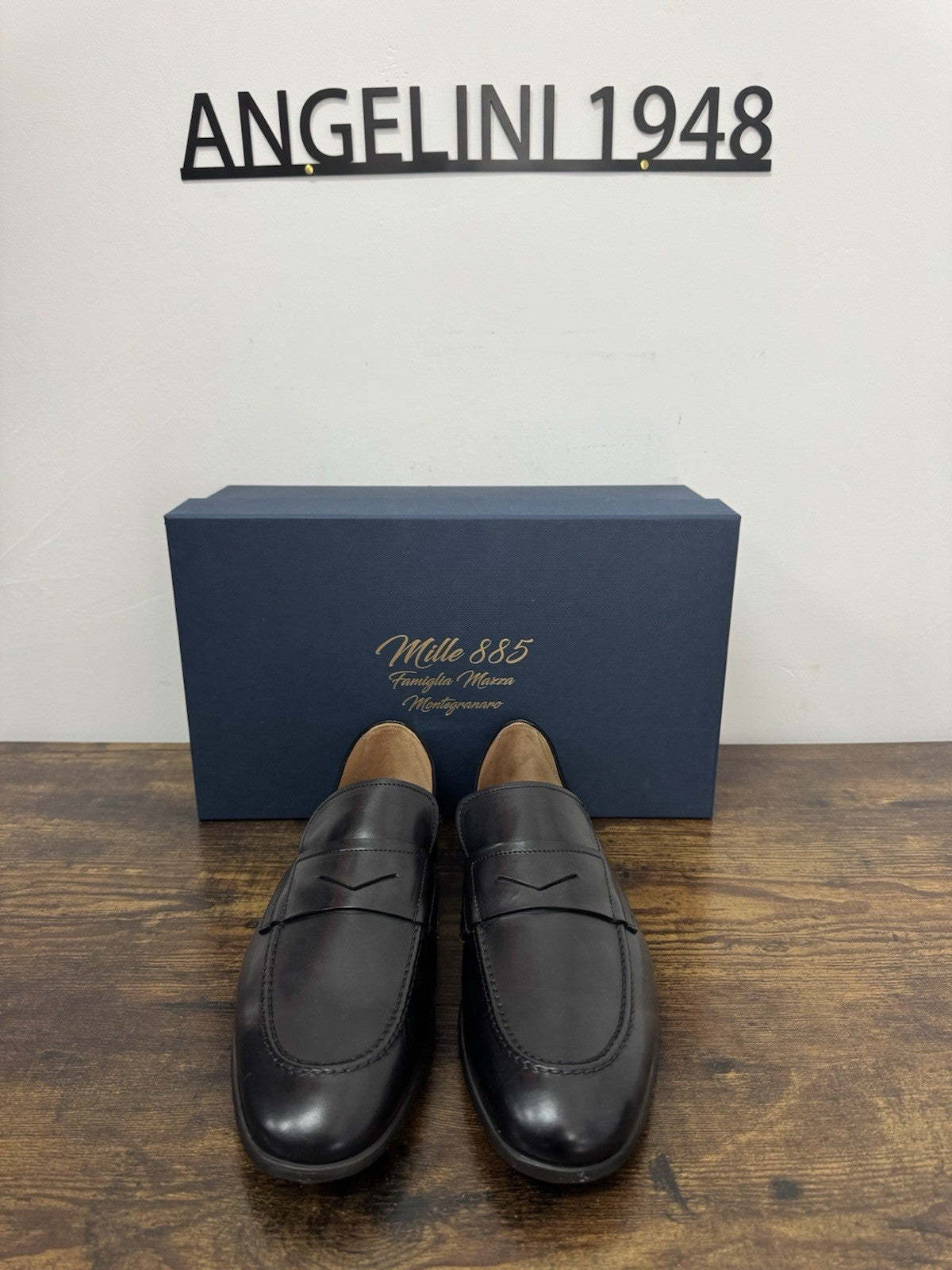 Mille 885 Mocassino Pelle Nero Made In Marche Casual Top Quality Uomo 39