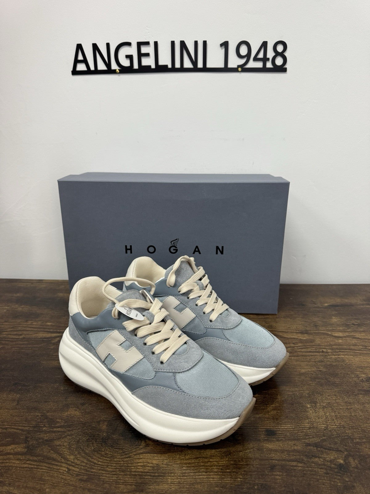 Hogan H696 Sneaker Casual Suede Celeste   Donna 36