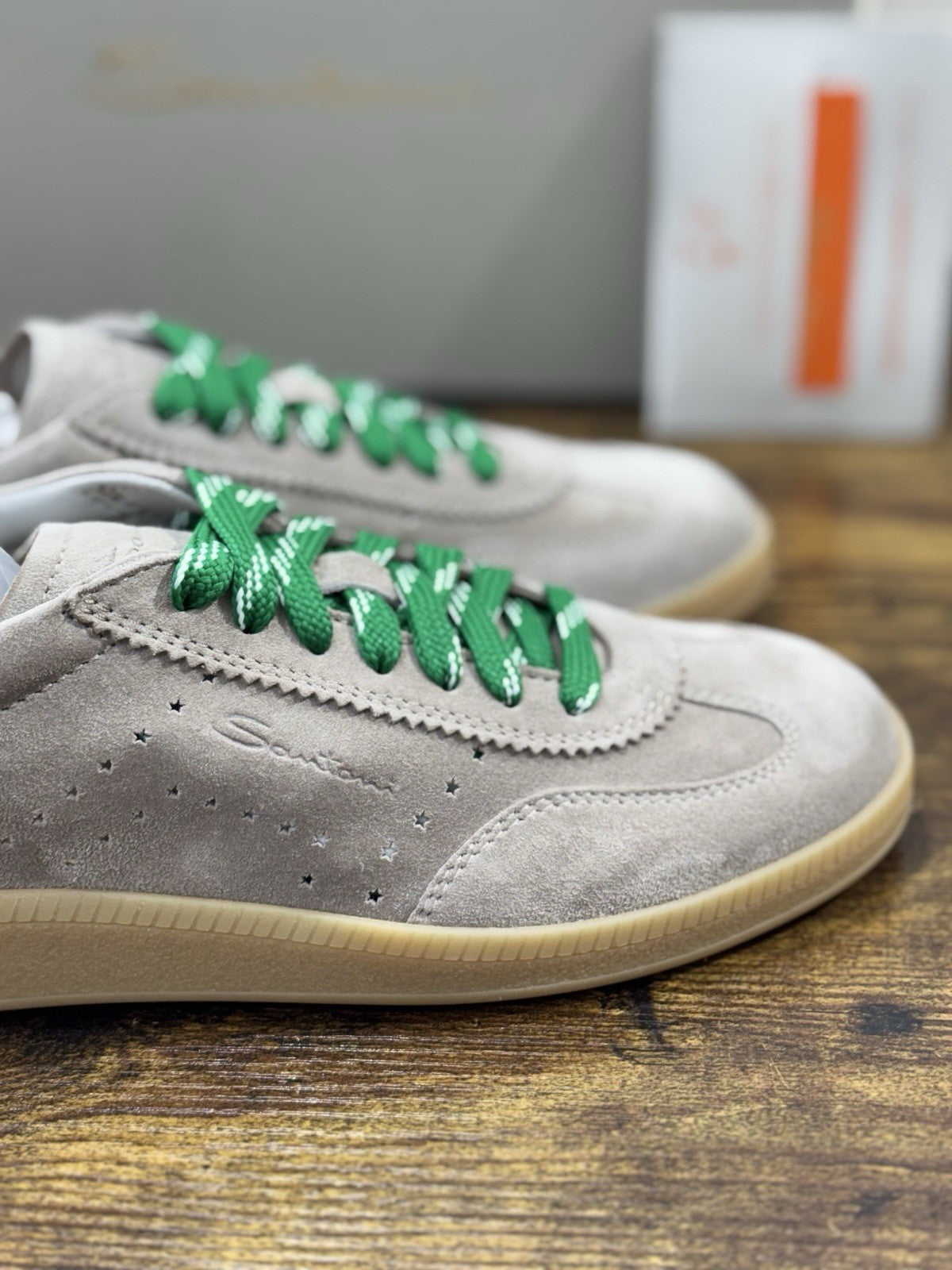 Santoni Sneaker Suede Beige  Luxury Santoni Scarpe Donna 35