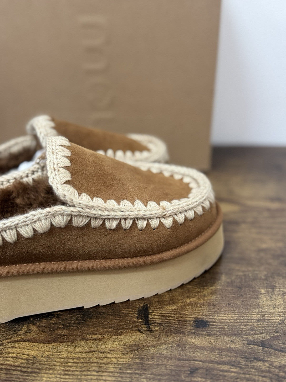 Mou Clog Eskimo Platform Suede Cognac Casual Mou Donna 40
