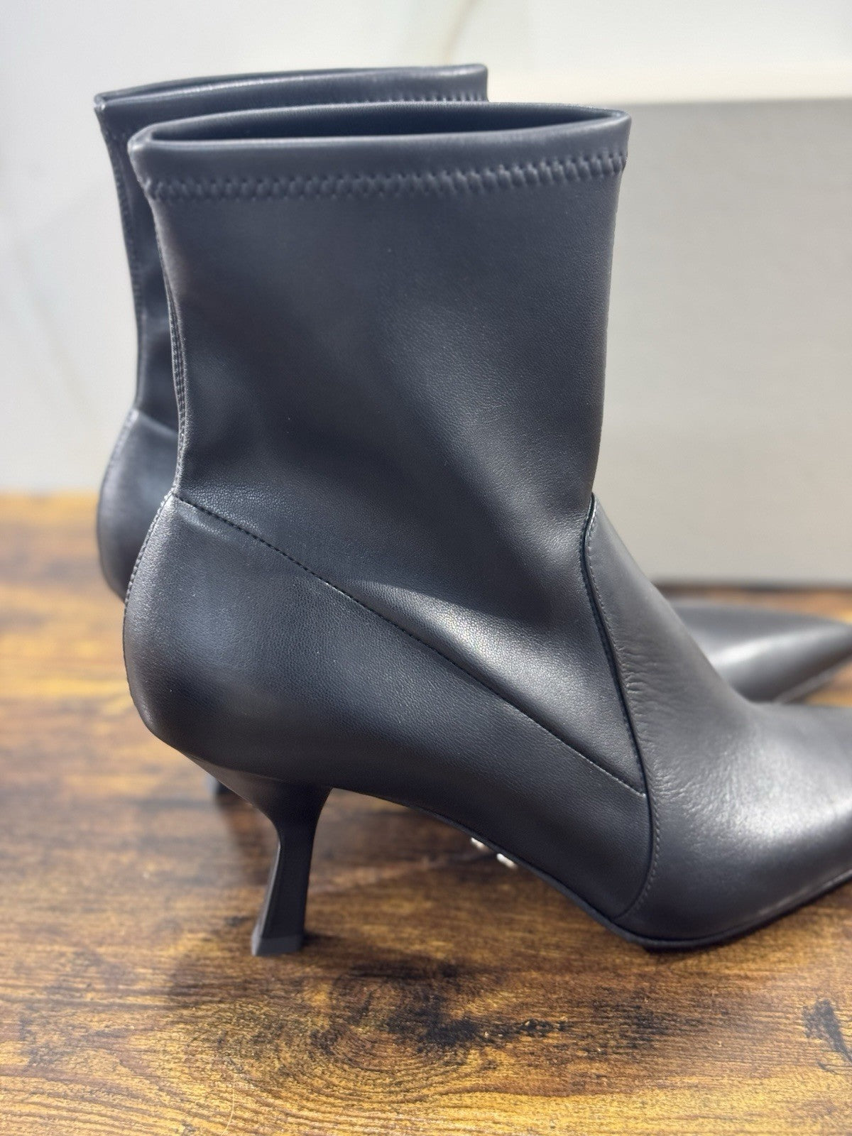 Sergio Levantesi Stivaletto  Pelle NeroCon Tacco   Luxury Made In Italy Donna 41