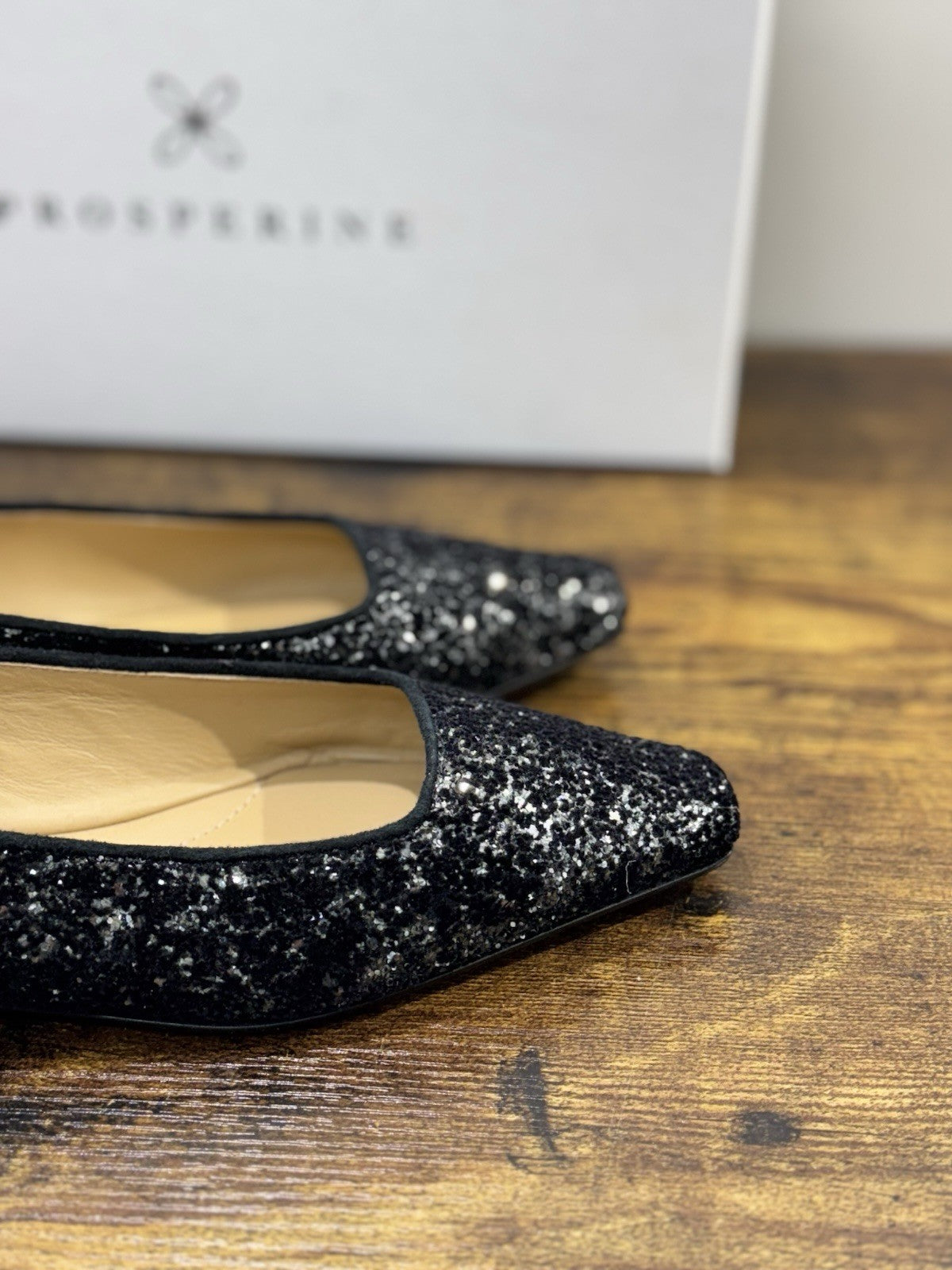 Prosperine Ballerina  donna Velluto Glitter      luxury made in italy 37.5