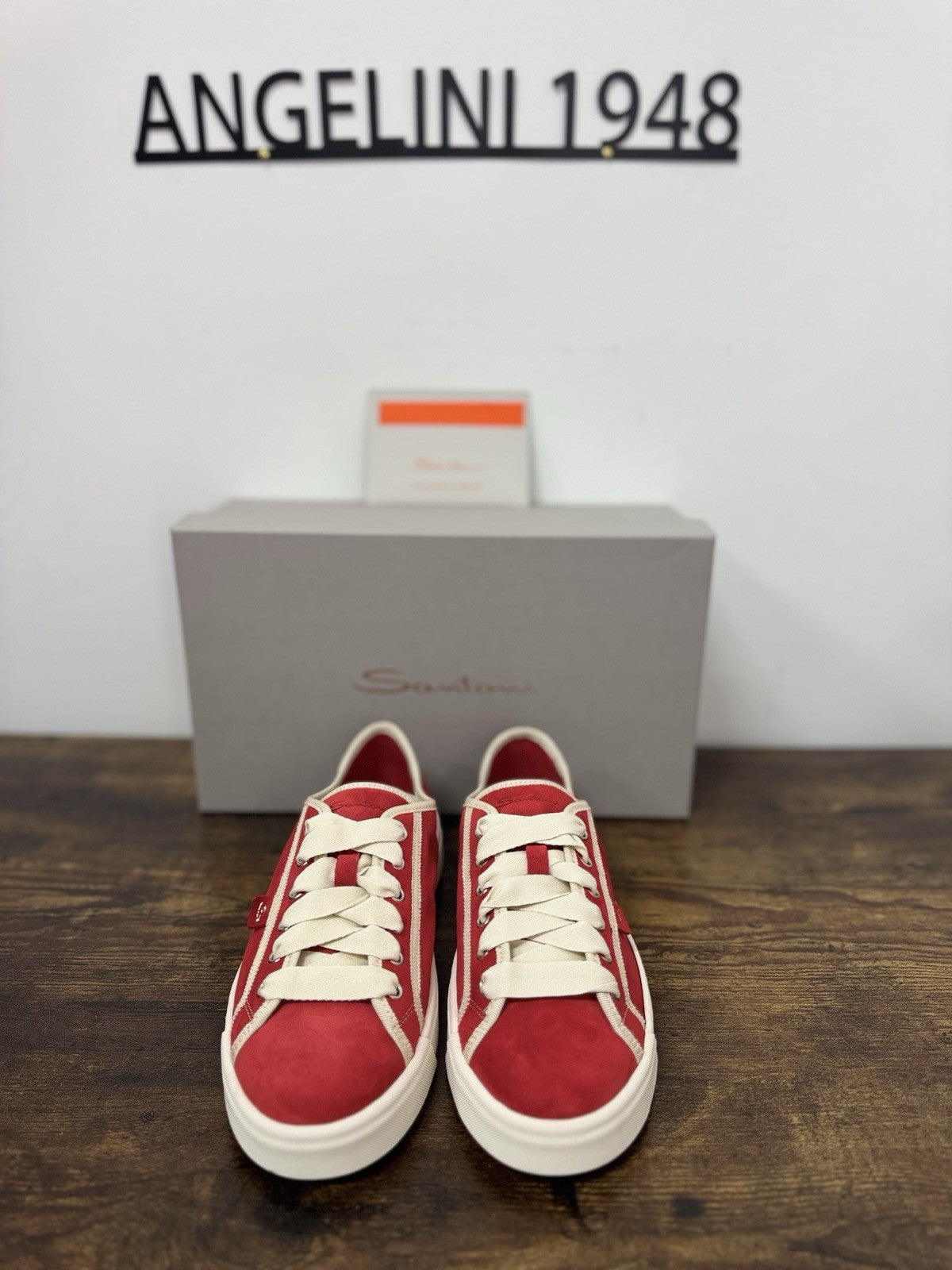 Santoni Sneaker Icon Pelle  Suede Rossa    Casual Scarpa Santoni 38.5