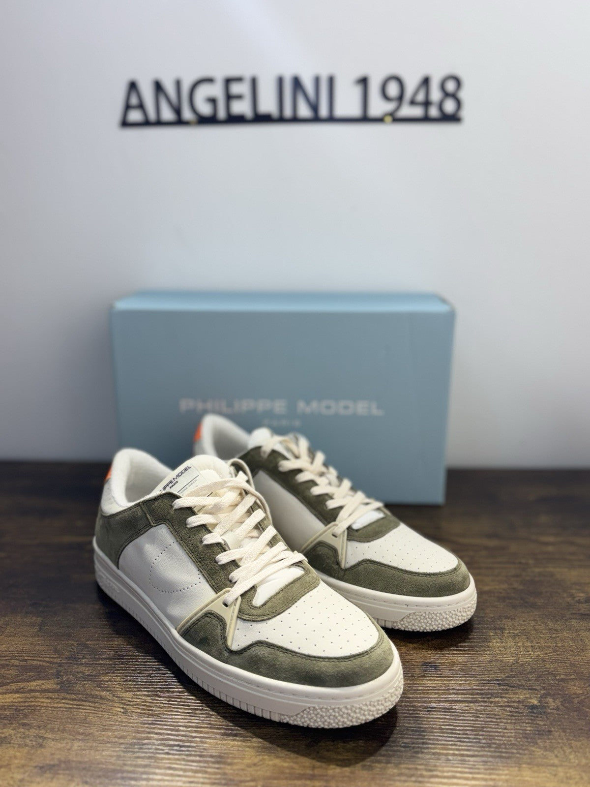 Philippe Model La Grande Sneaker Pelle Bianca Verde   Casual Uomo 41