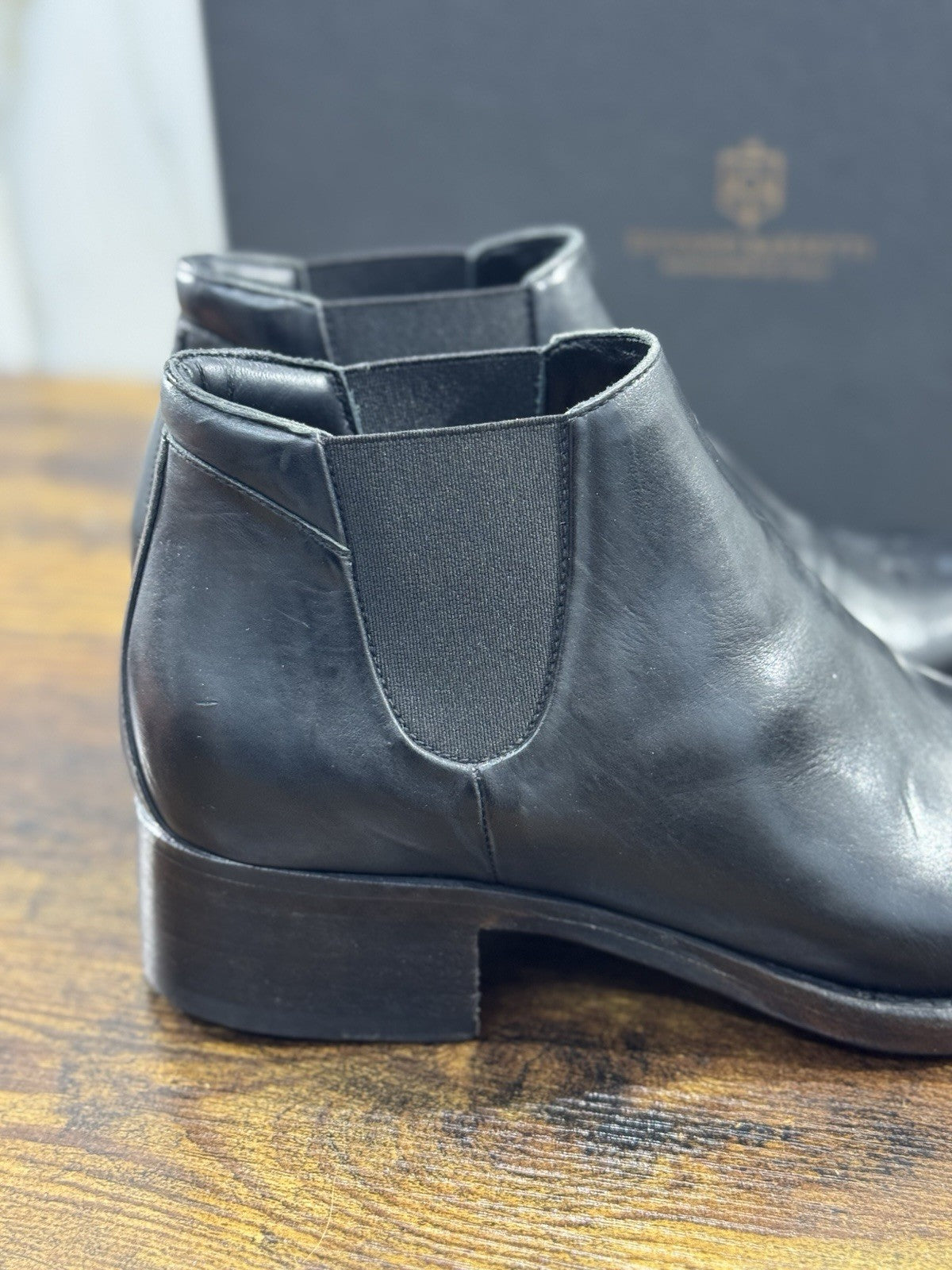 Silvano Sassetti Chelsea Boot Pelle Nero Luxury Handmade Donna 41