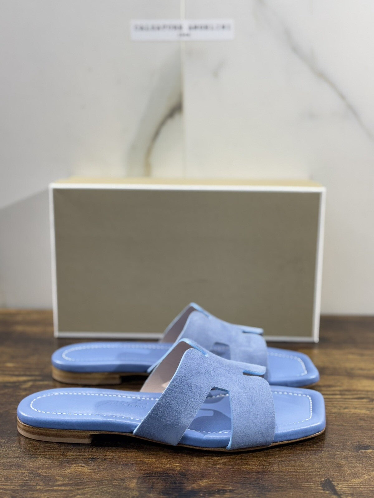 Capri Sandalo Donna In Suede Jeans Soft Fatto A Mano In Italia Fondo Cuoio 37