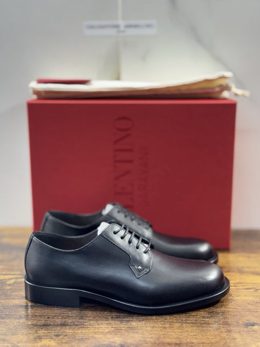 Valentino GARAVANI Stringata One Stud Pelle Nero Casual Scarpa Donna 36