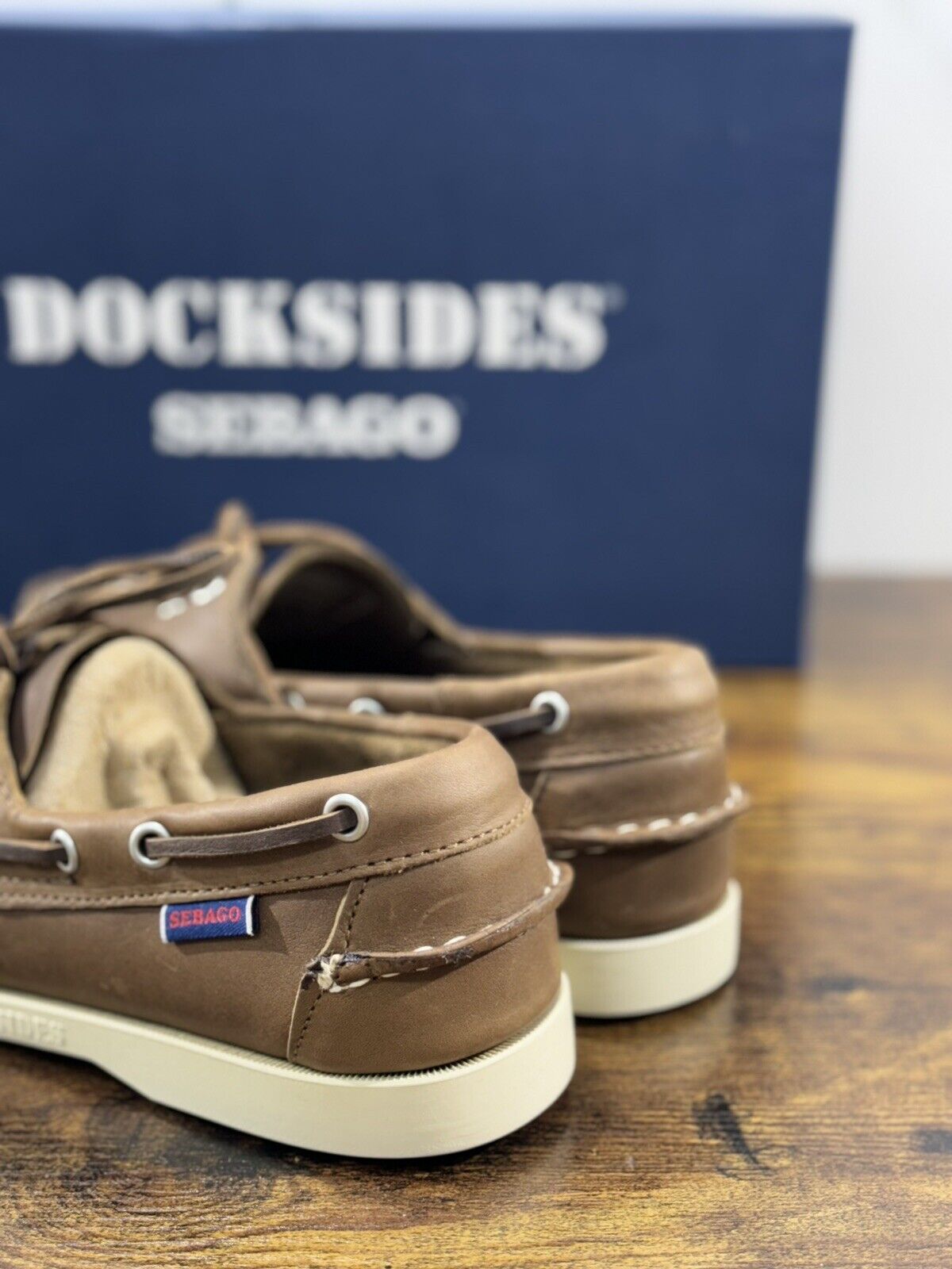 Sebago Docksides Portland Brown Scarpa Da Barca Uomo Sebago 40