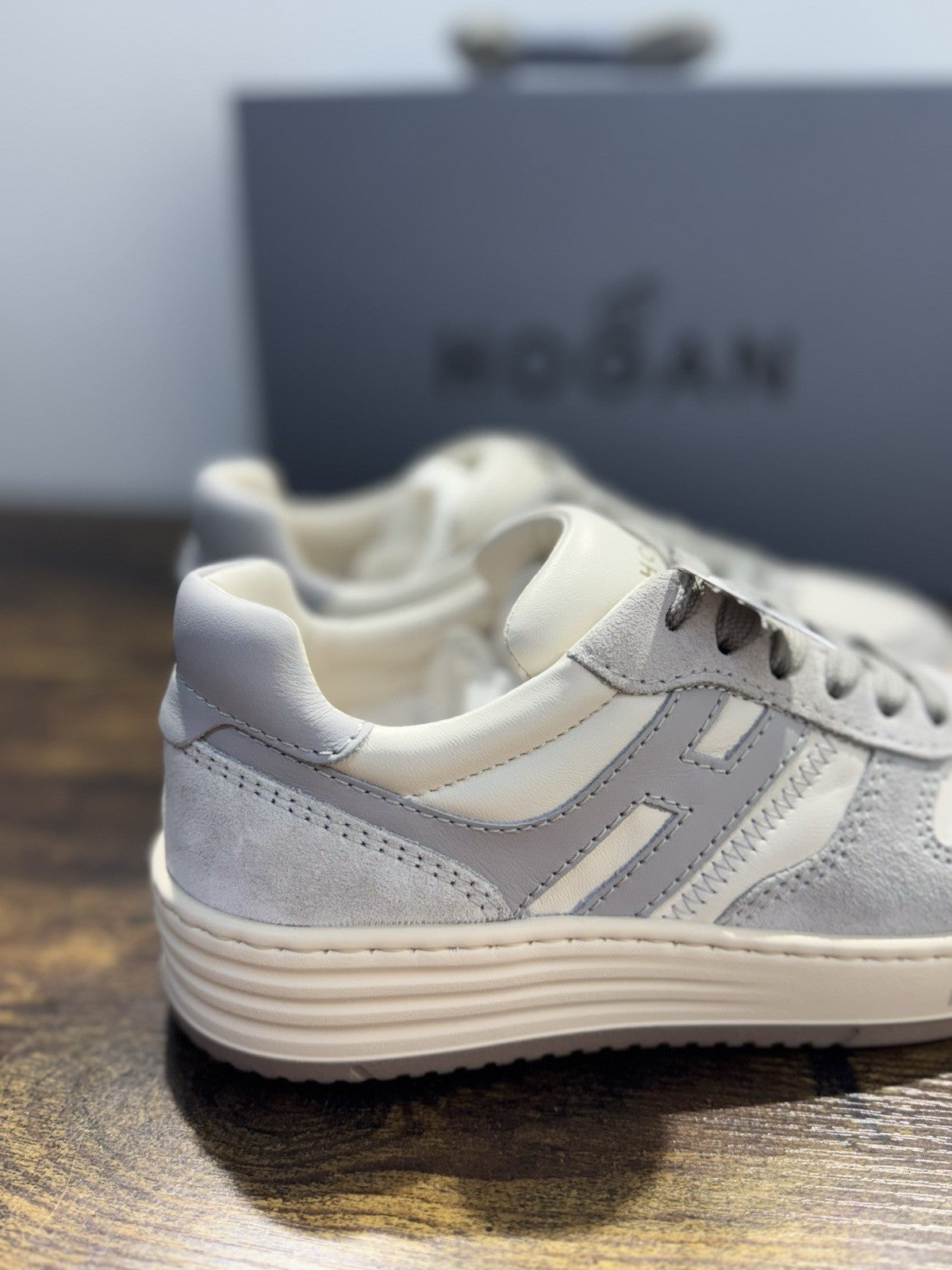 Hogan H630 Sneaker Suede E Pelle Memory Grey Casual Donna 37.5