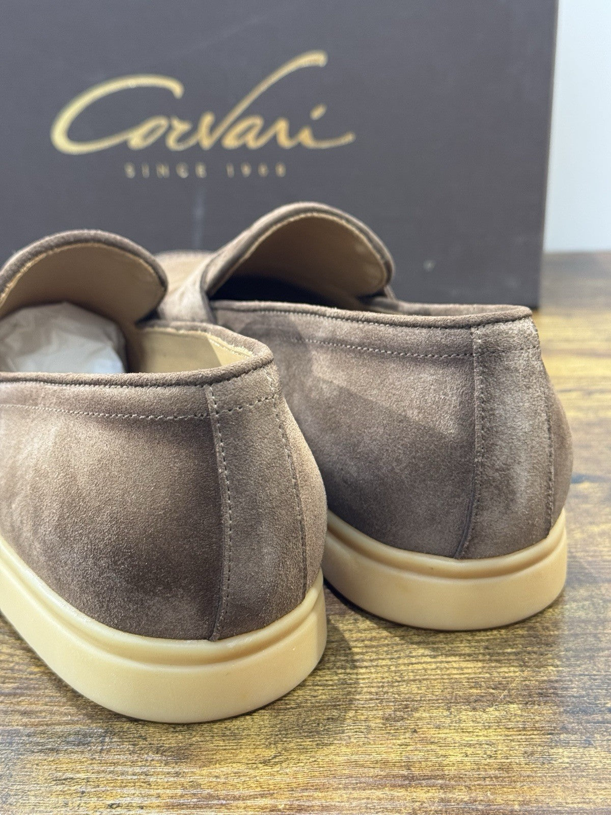 Corvari Scarpa Uomo Mocassino Summer Walk Pelle Suede Casual Corvari Uomo 42