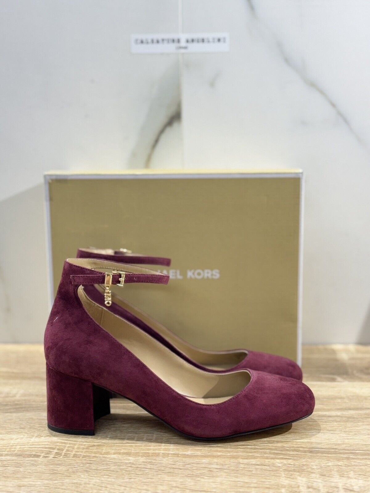 Michael Kors Perla Pump Donna Suede Mulberry Con tacco 39.5