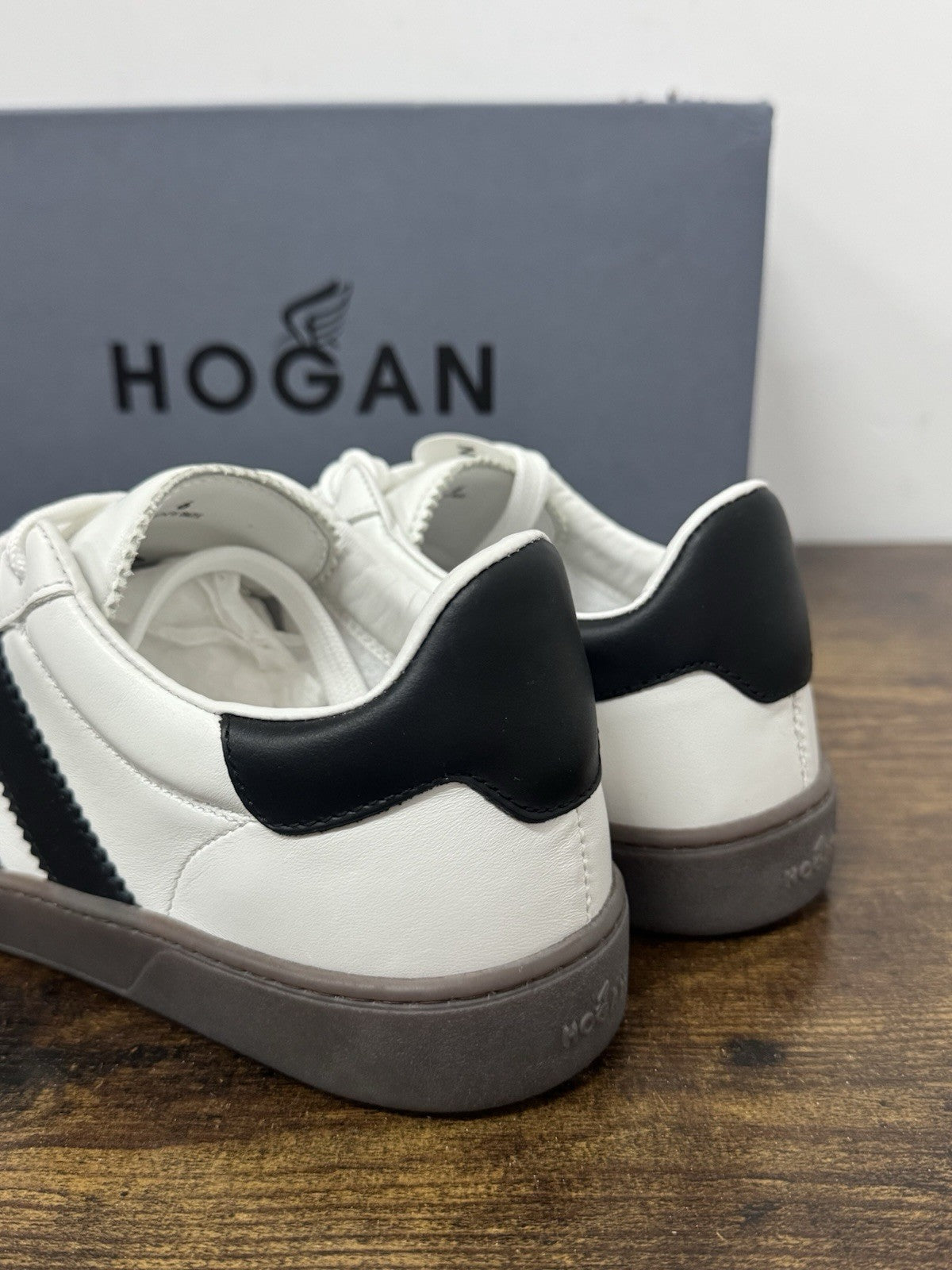 Hogan Cool Sneaker Suede Pelle Bianco Nero    Casual Hogan Scarpa Uomo 42.5