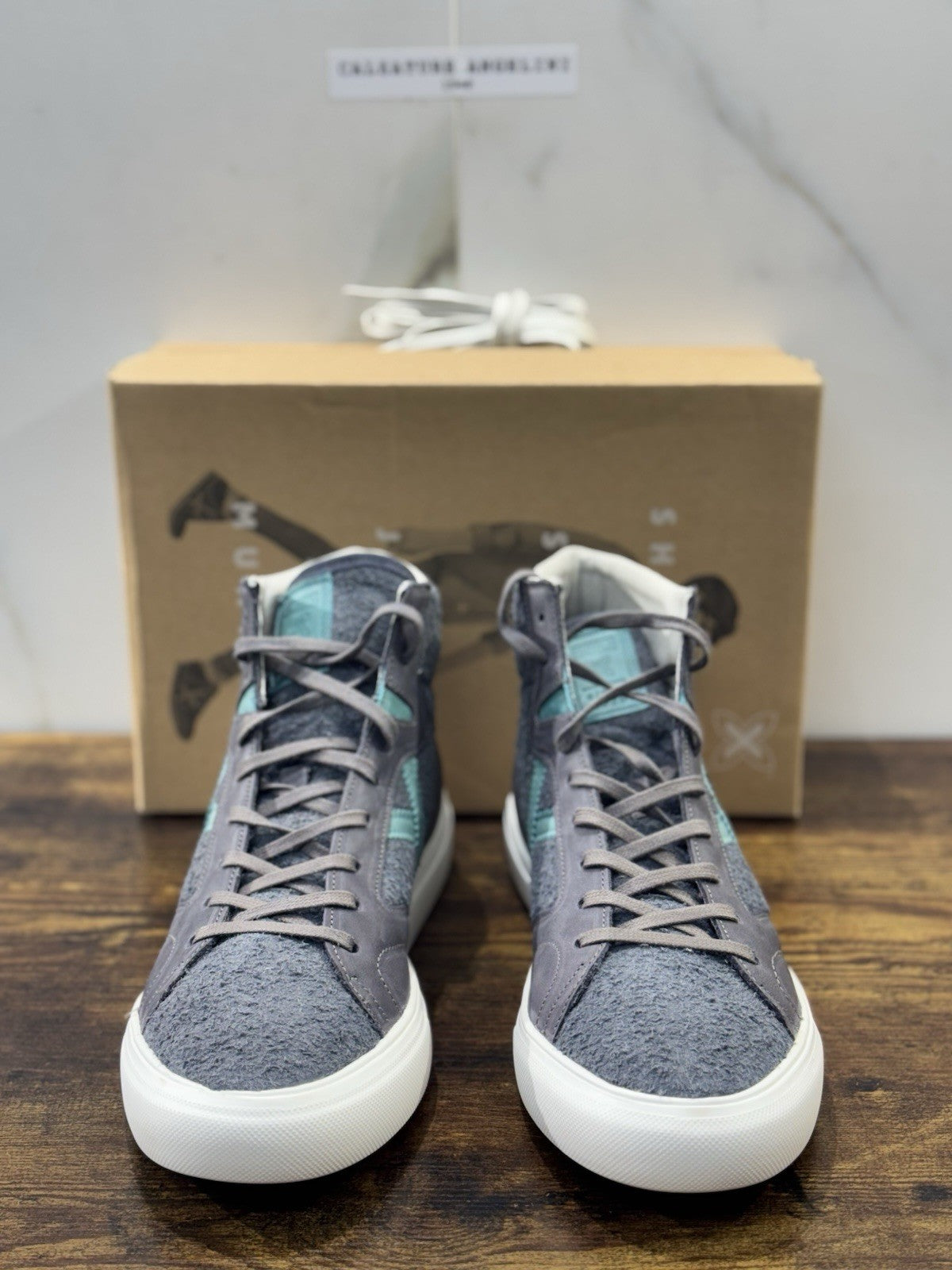 Munich Sneaker Suede Grey High Top Sneaker Extra Light Casual Uomo 41