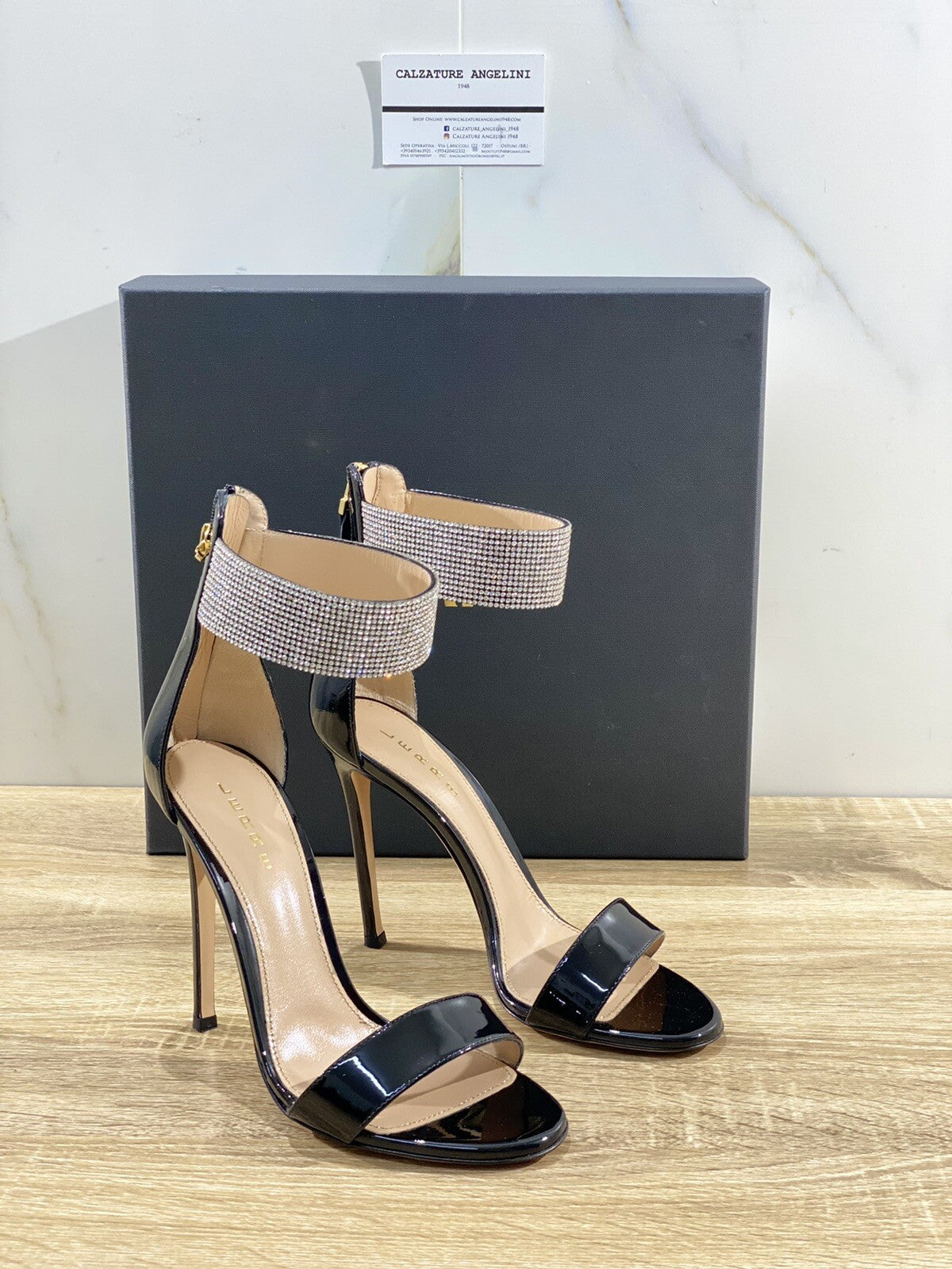 Lerre Sandalo Donna 201LR Luxury Woman Sandal Nero  37.5