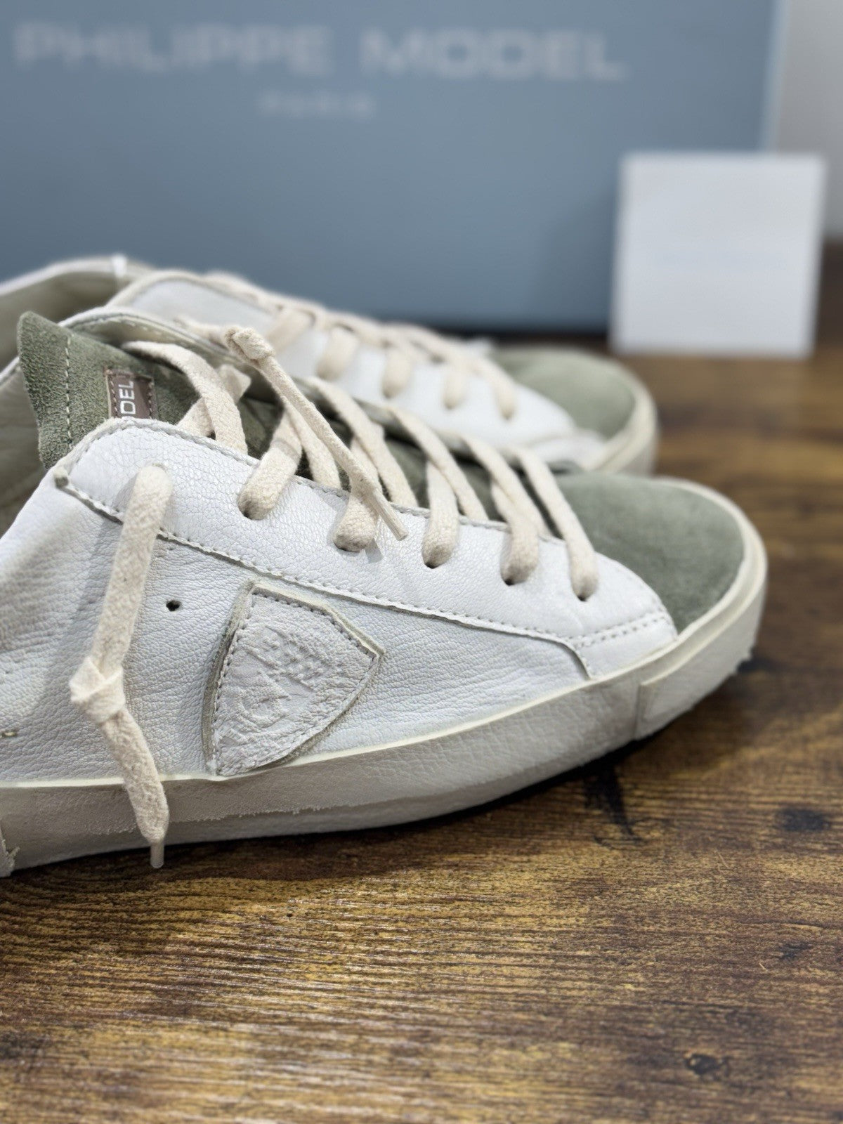 Philippe Model  Paris L u Pelle Bianca Military    Casual Uomo 40