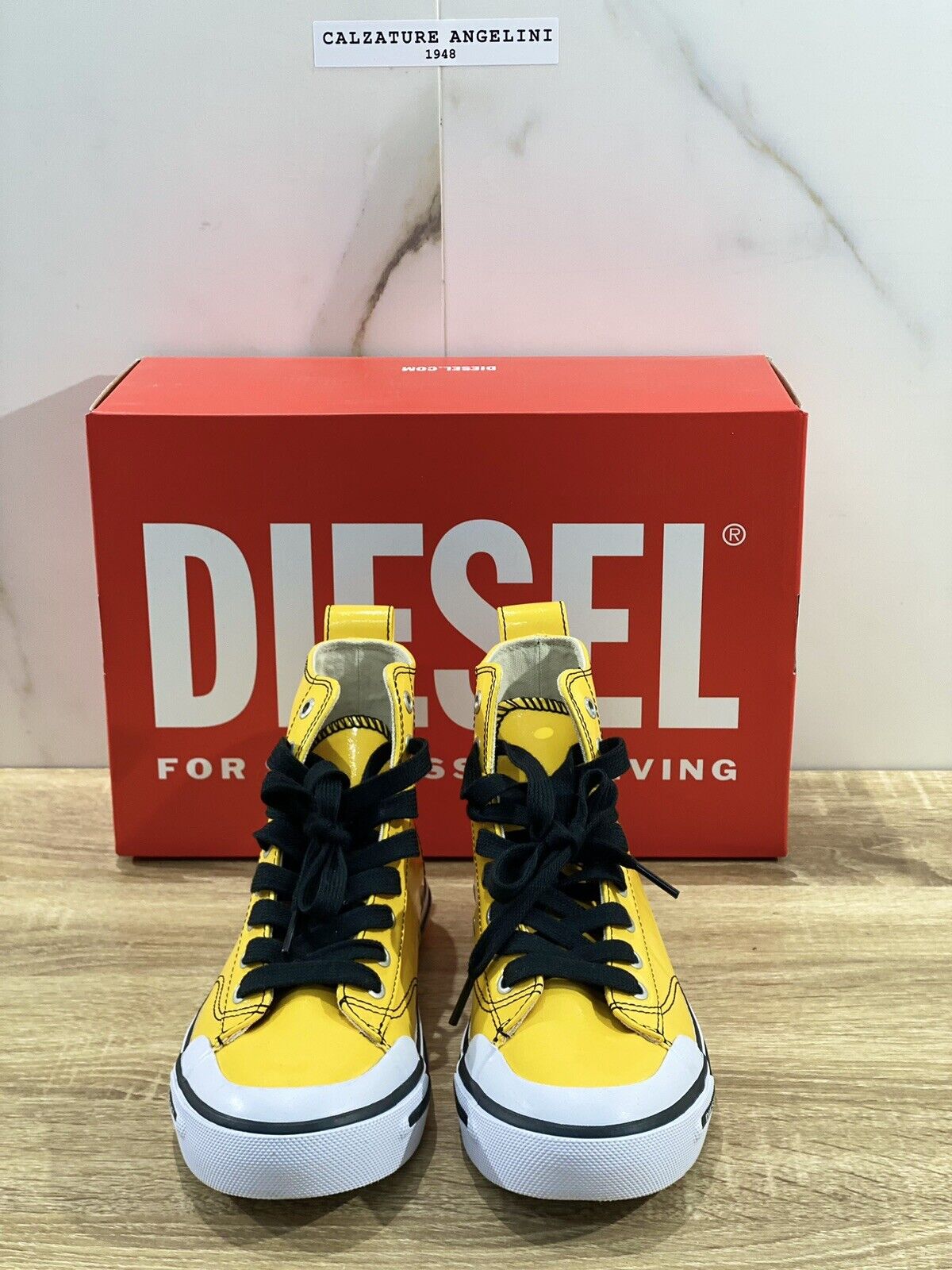 Diesel Sneaker donna S- A thos Mid W Lemon Casual Hi top Sneaker Diesel 37