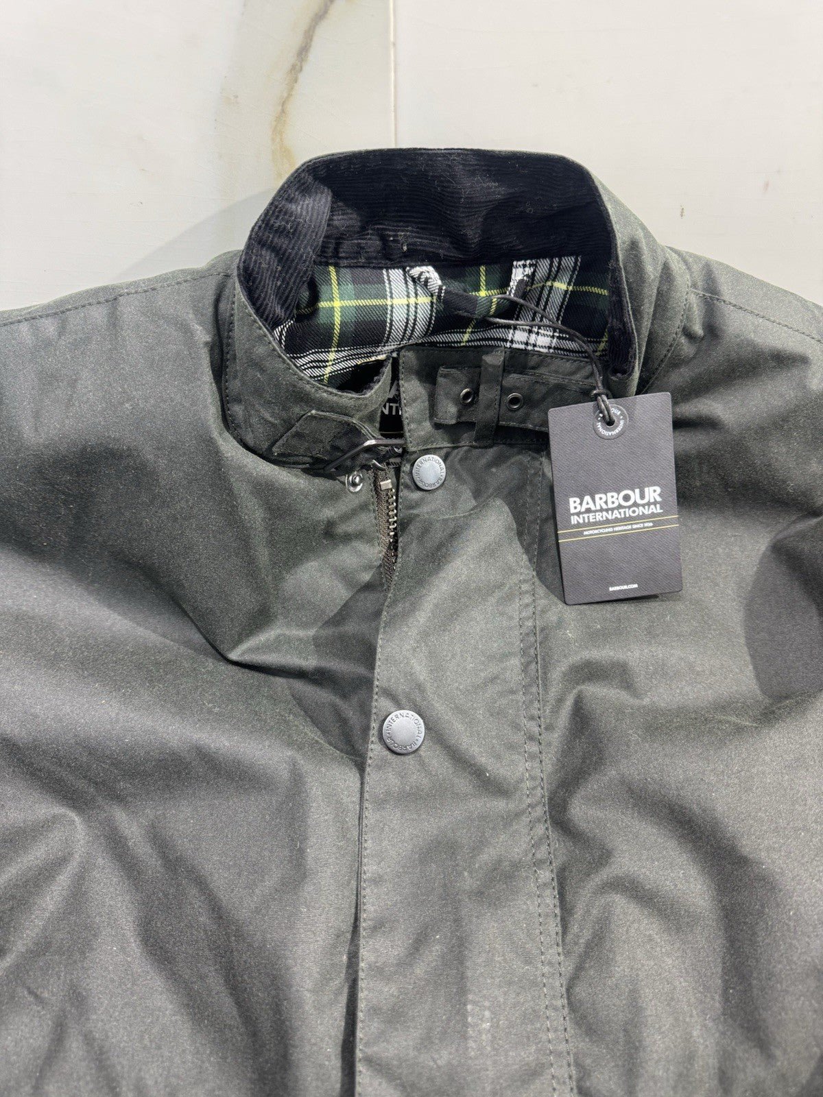 Barbour International Giacca Cerata Traction Sage Casual Uomo XL