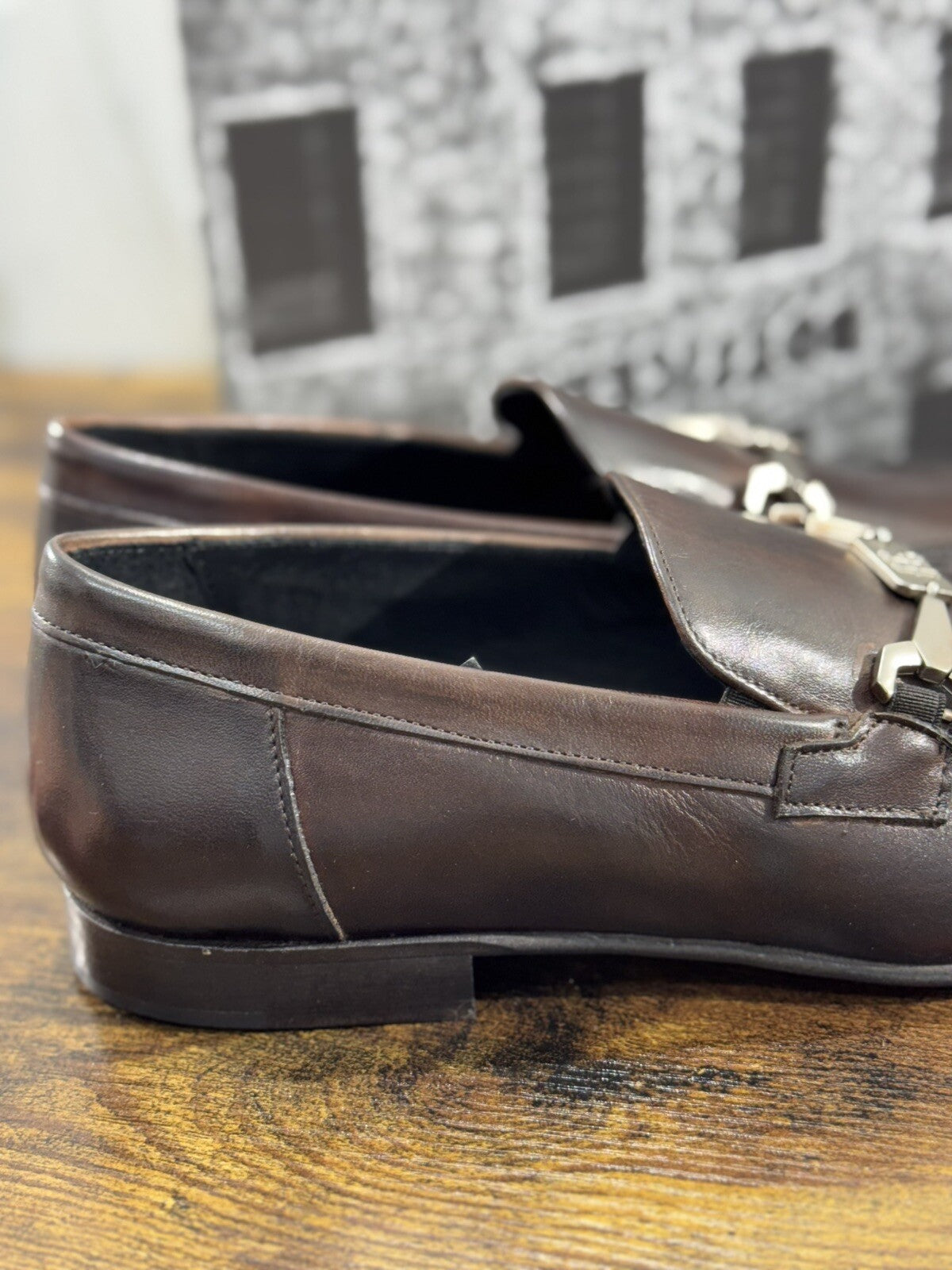 Roberto Botticelli Mocassino Uomo  Pelle T Moro  Fondo Cuoio Made In Italy 42