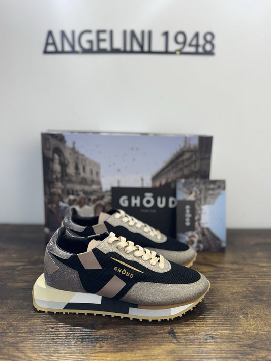 Ghoud Sneaker Donna Rush  Pelle Beige Nero   Casual Woman Sneaker 35