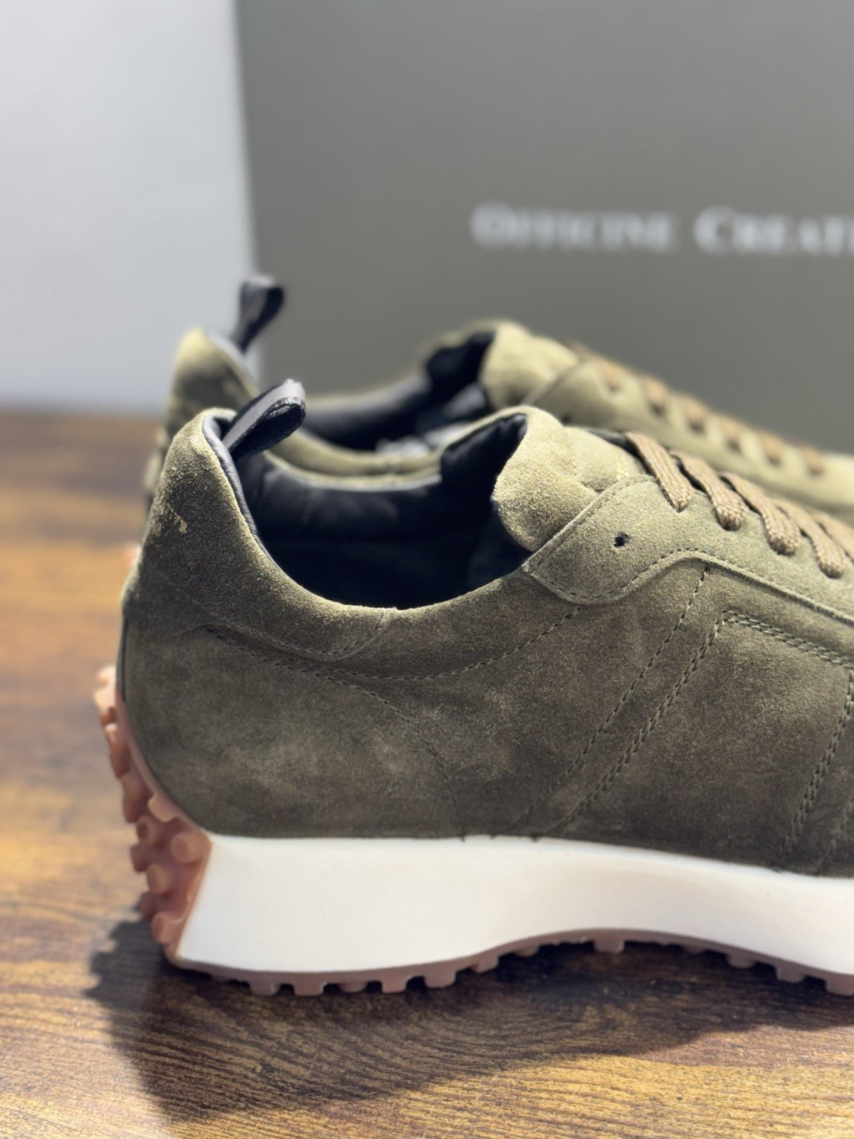 Officine Creative Sneaker Suede Verdone Handmade In Italy Casual Luxury Uomo 44