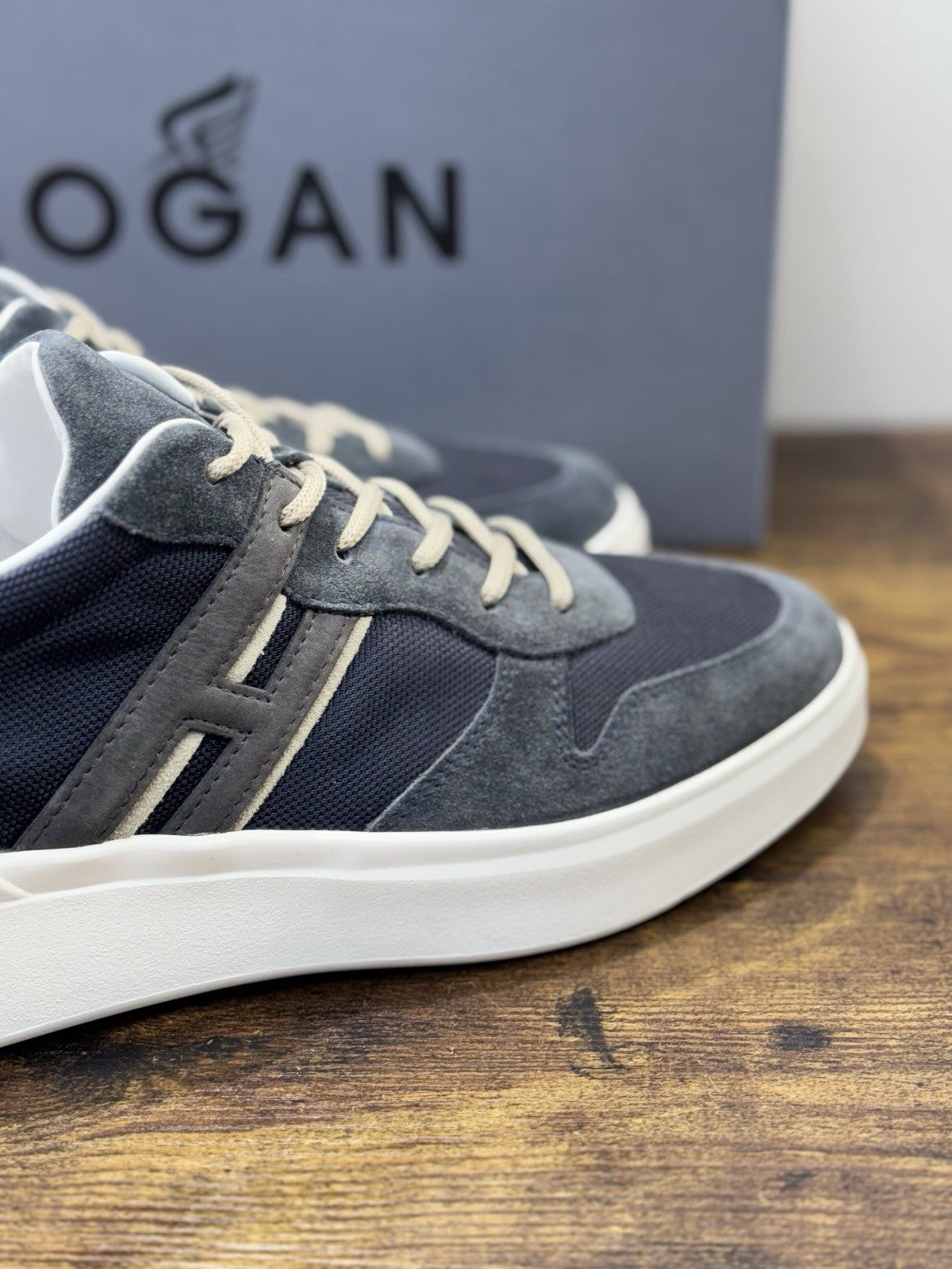 Hogan H 580 Sneaker Suede Blu Casual Hogan Uomo 43
