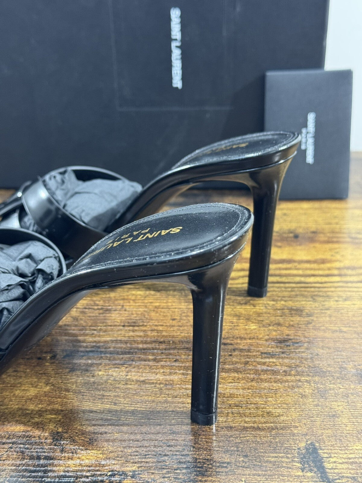 Saint Laurent Tribute Sandal 85 Nero  Donna  Luxury Saint Laurent Woman 37.5
