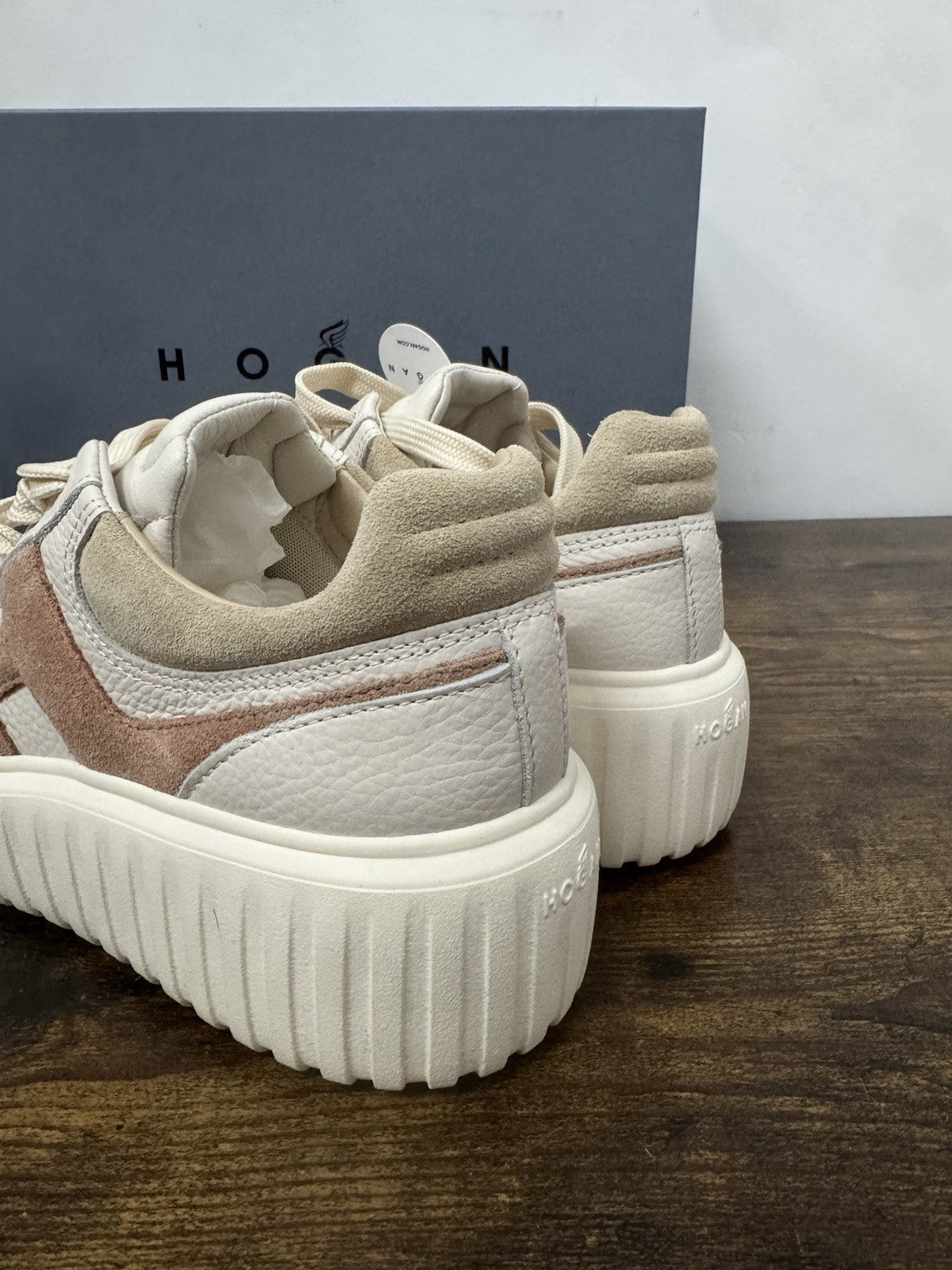 Hogan H Stripes Pelle Bianco Rosa   Casual Hogan Donna 37